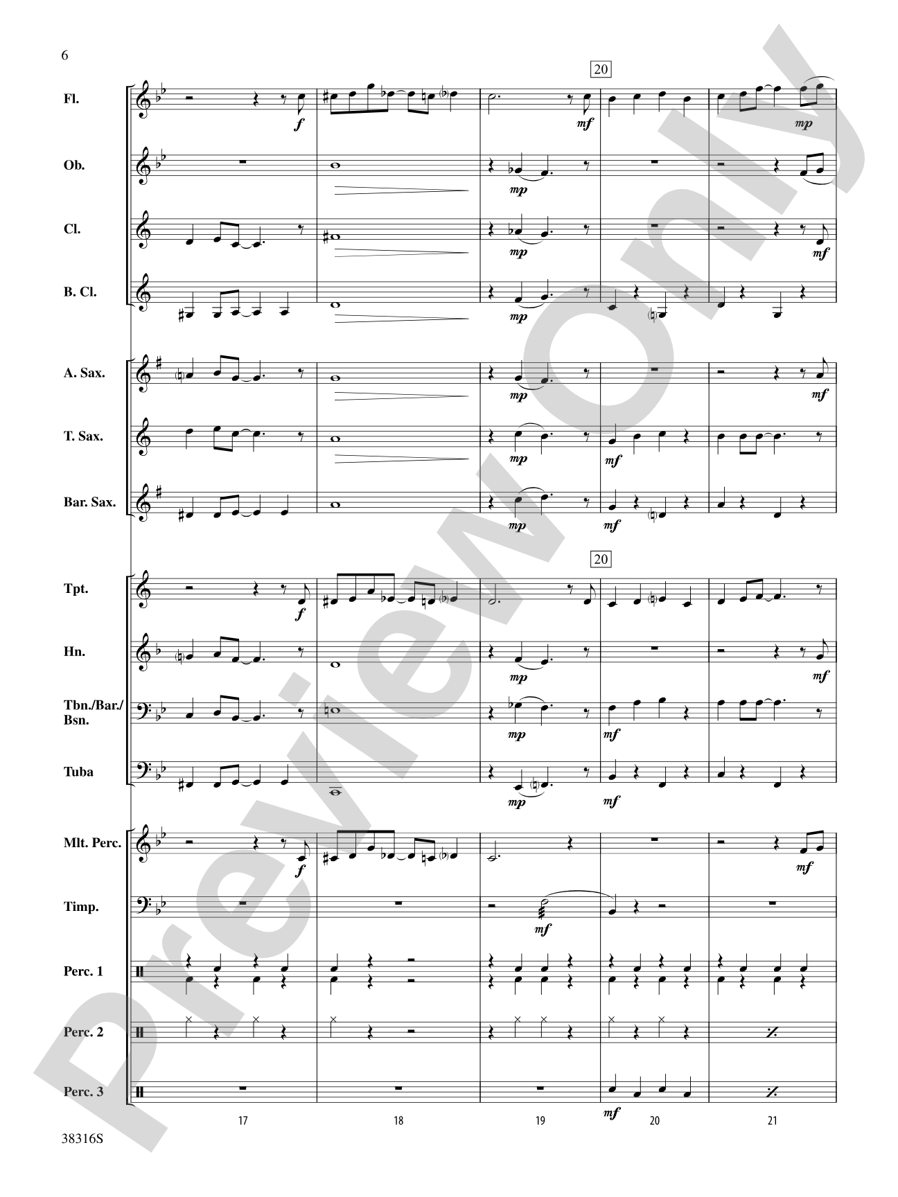 The Syncopated Clock: Concert Band Conductor Score & Parts