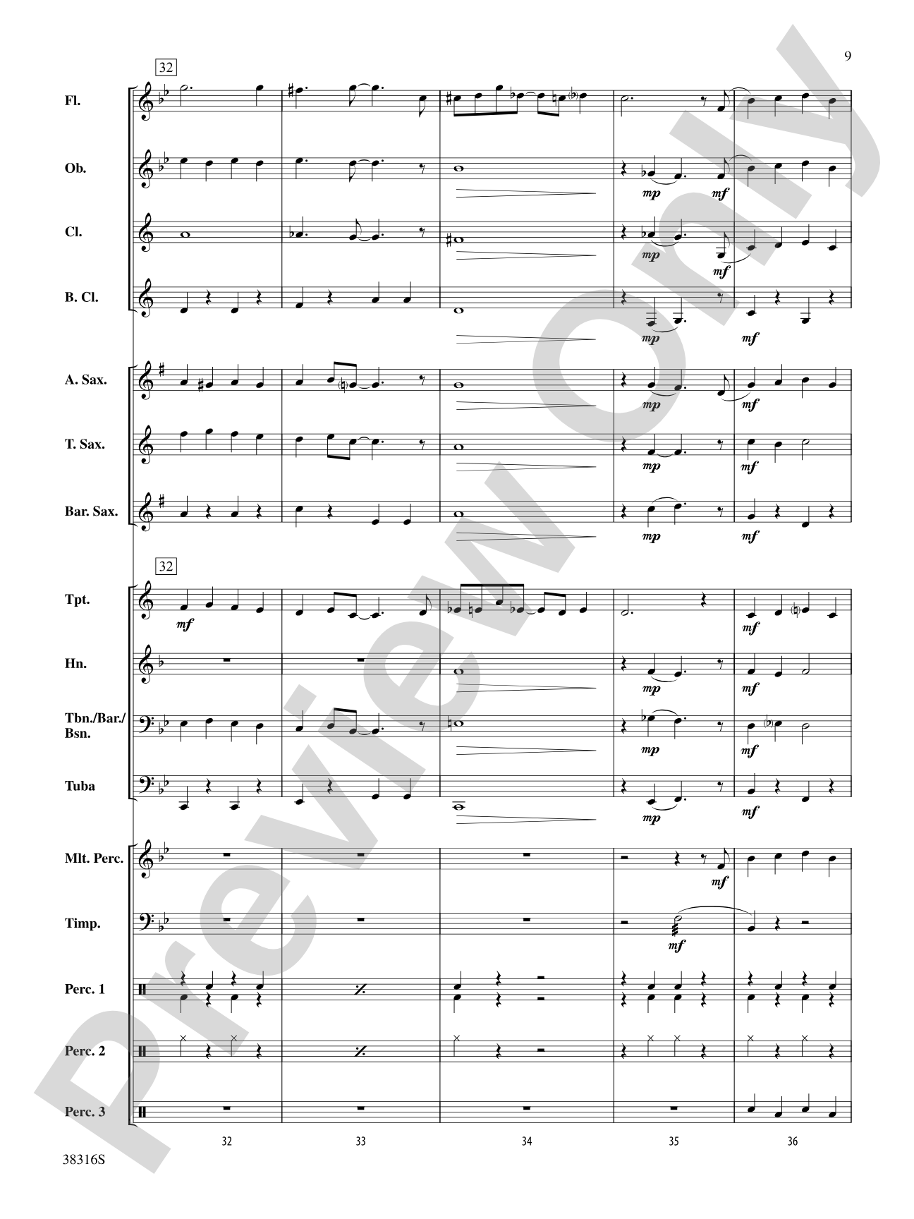 The Syncopated Clock: Concert Band Conductor Score & Parts