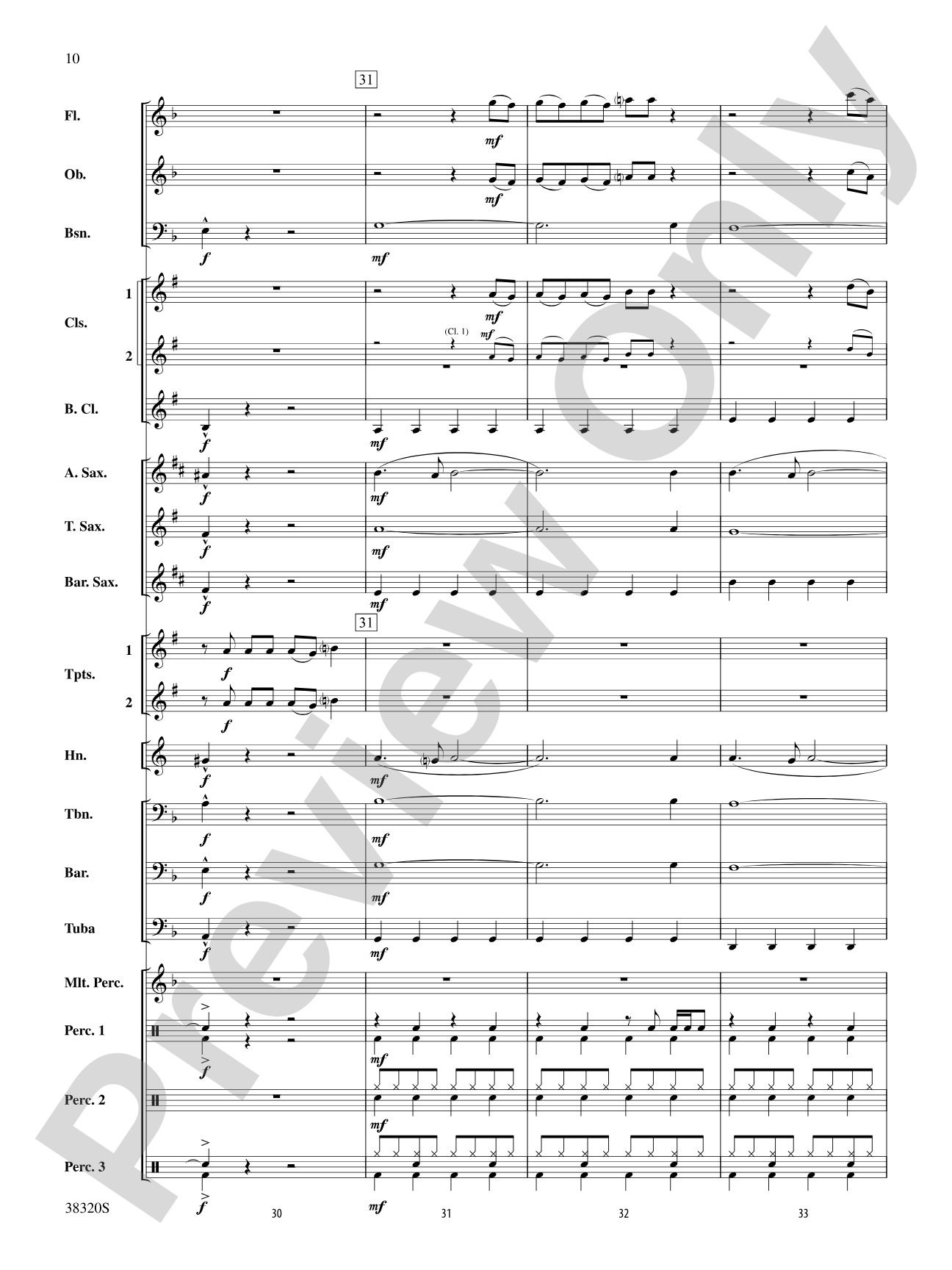 Grenade: Concert Band Conductor Score & Parts