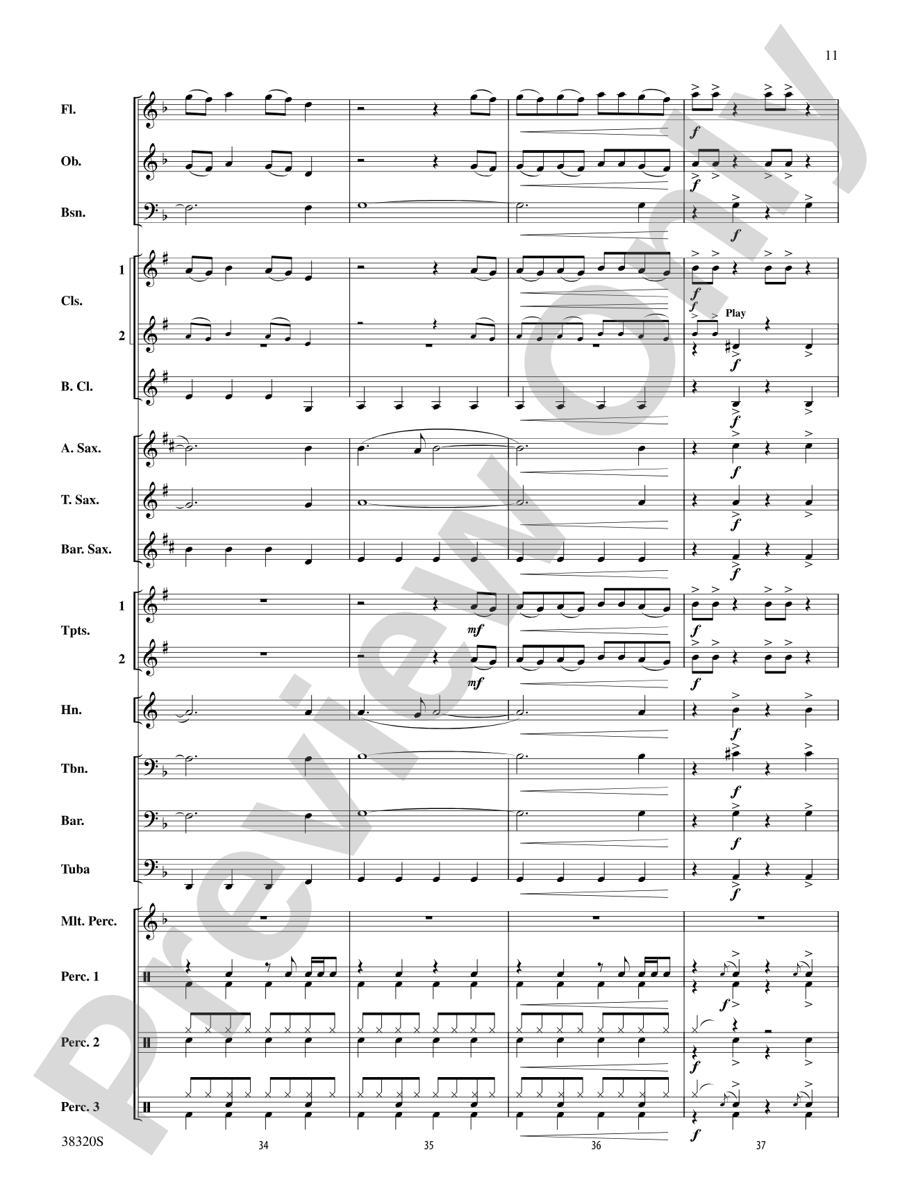 Grenade: Concert Band Conductor Score & Parts