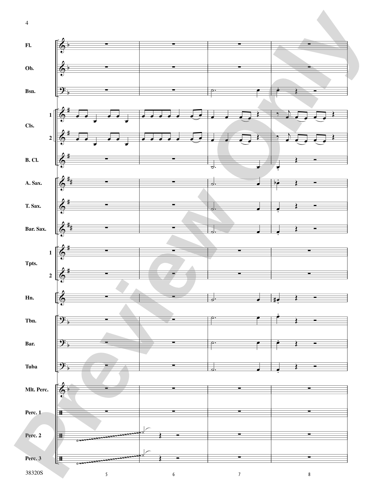 Grenade: Concert Band Conductor Score & Parts