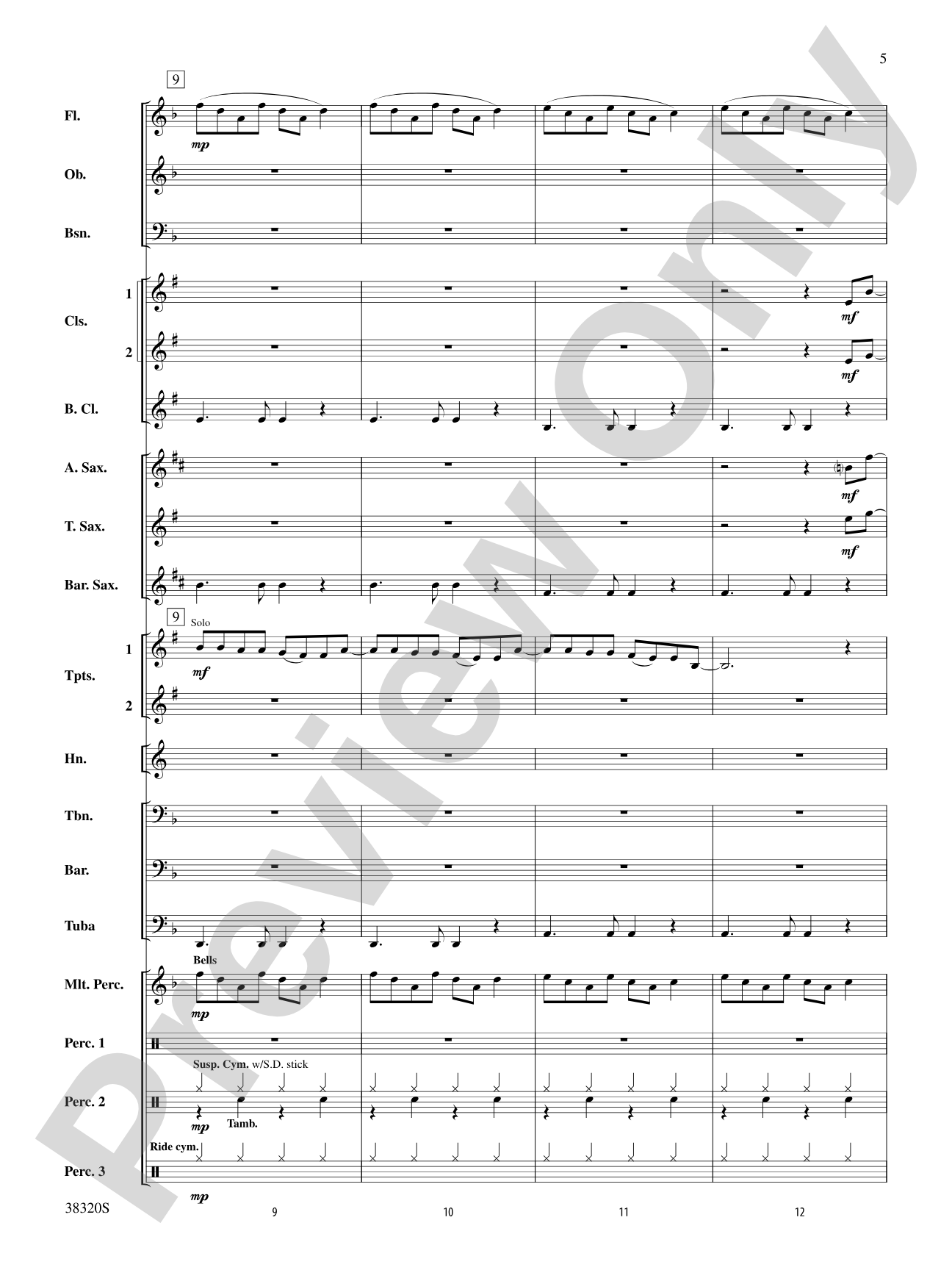 Grenade: Concert Band Conductor Score & Parts