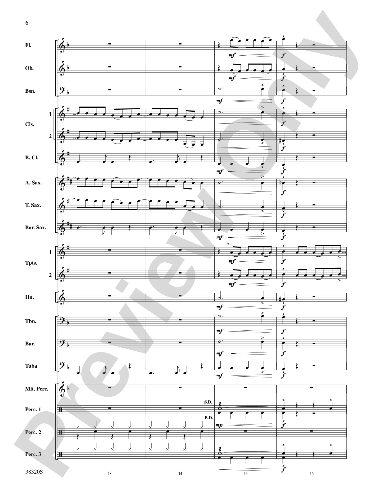 Grenade: Concert Band Conductor Score & Parts