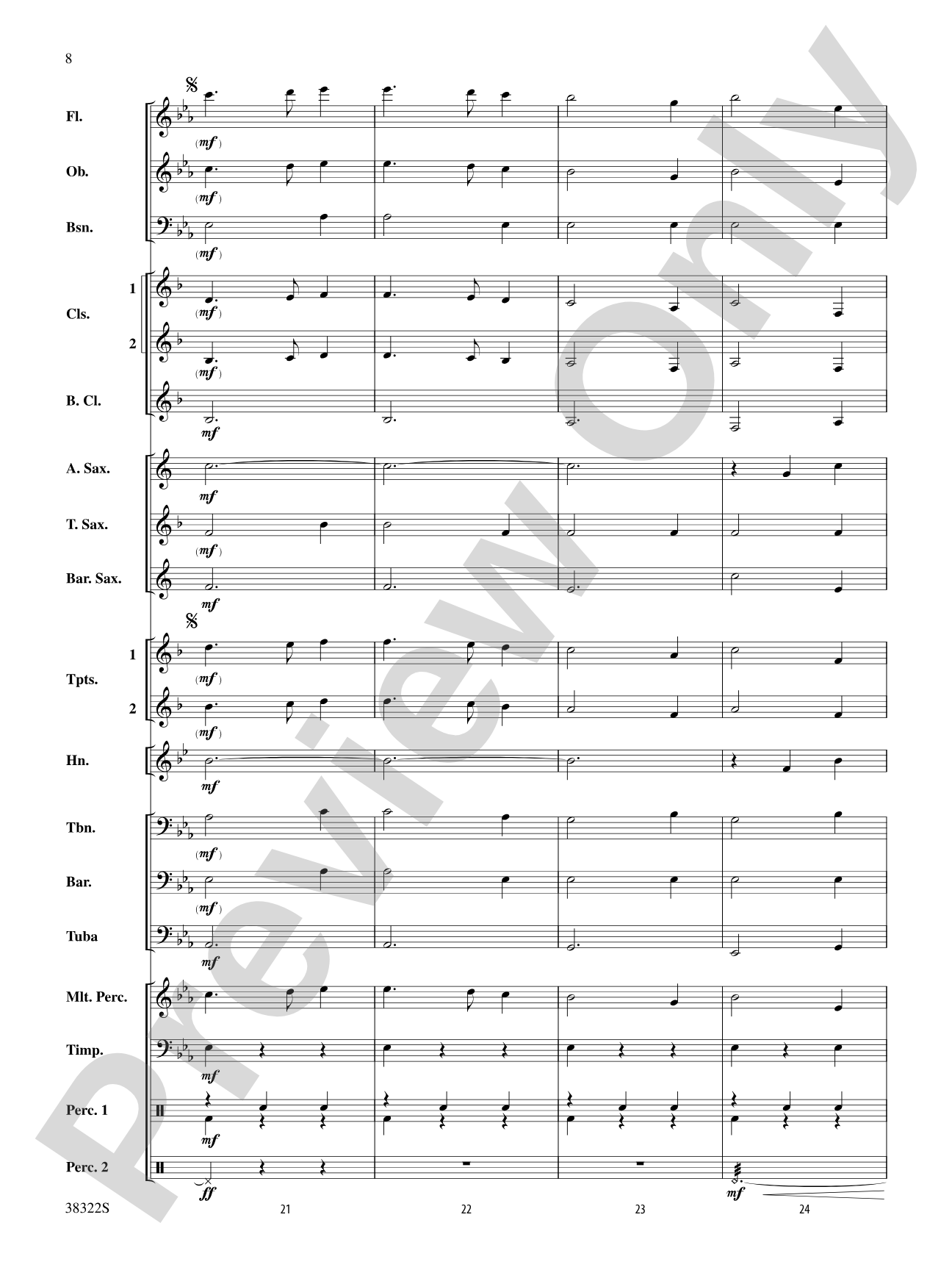 Gesu Bambino: Concert Band Conductor Score & Parts