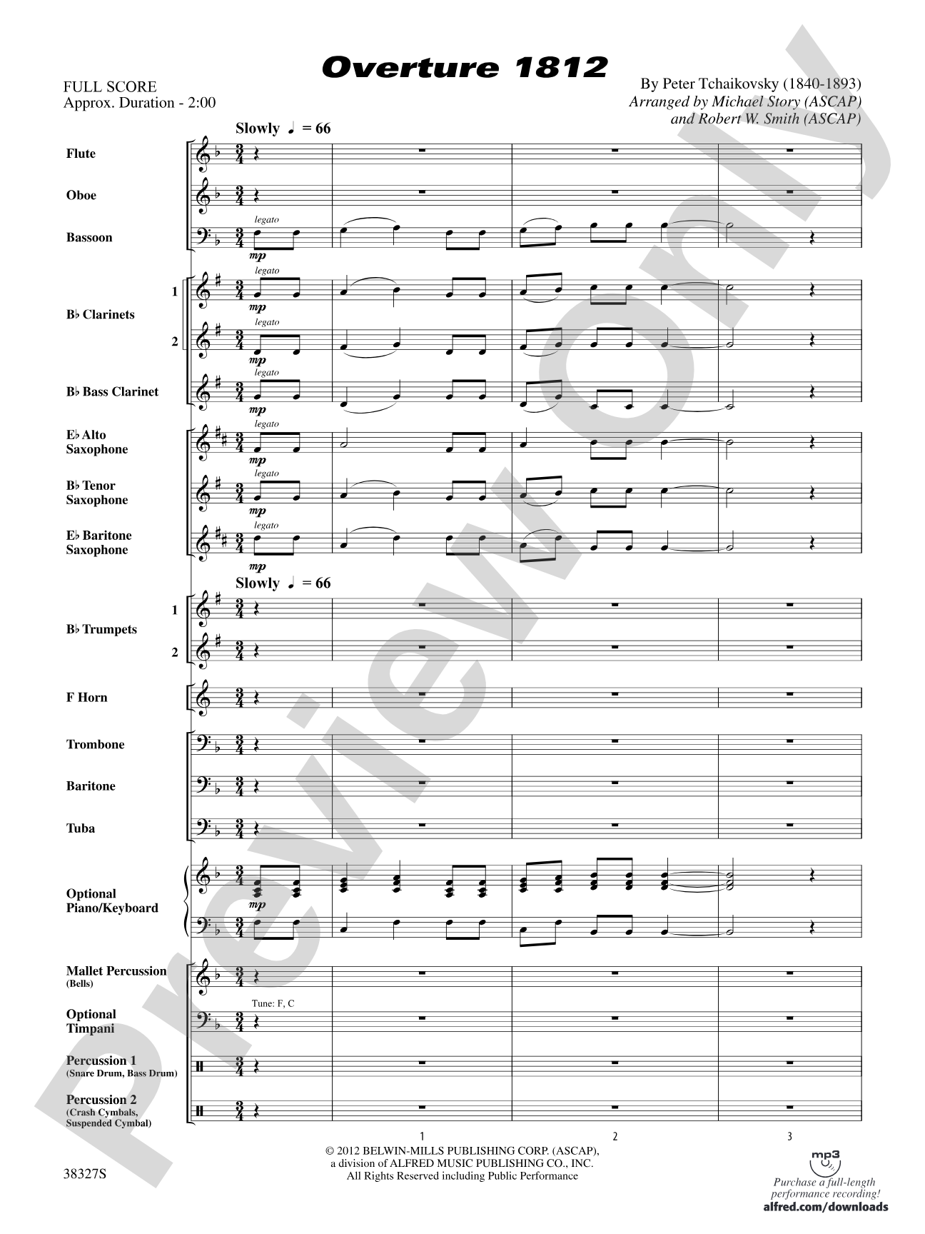 Overture 1812: Score