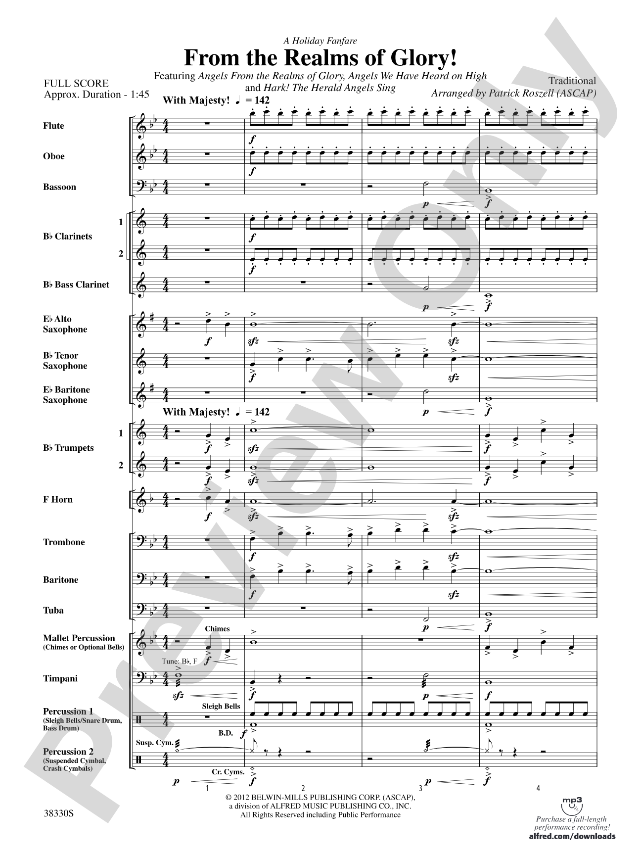 From the Realms of Glory!: Concert Band Conductor Score & Parts