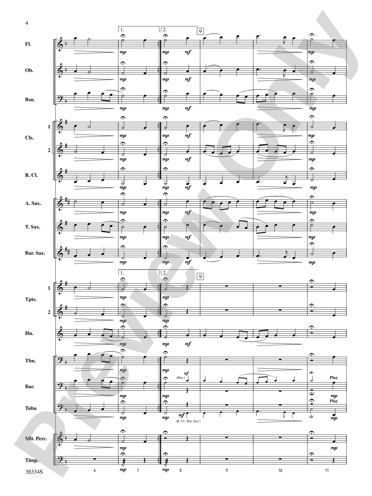 Chorale and Fugue: Concert Band Conductor Score & Parts
