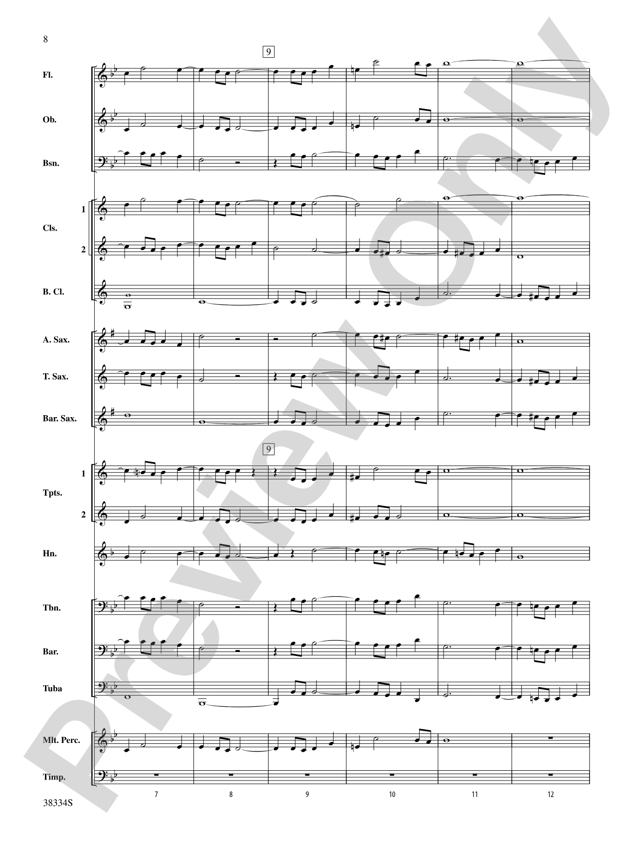 Chorale and Fugue: Concert Band Conductor Score & Parts