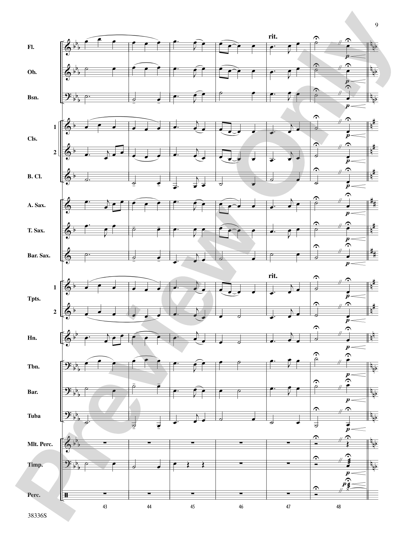 Ye Banks and Braes: Concert Band Conductor Score & Parts
