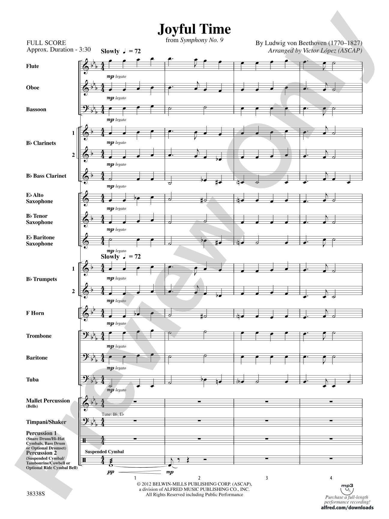 Joyful Time: Concert Band Conductor Score & Parts