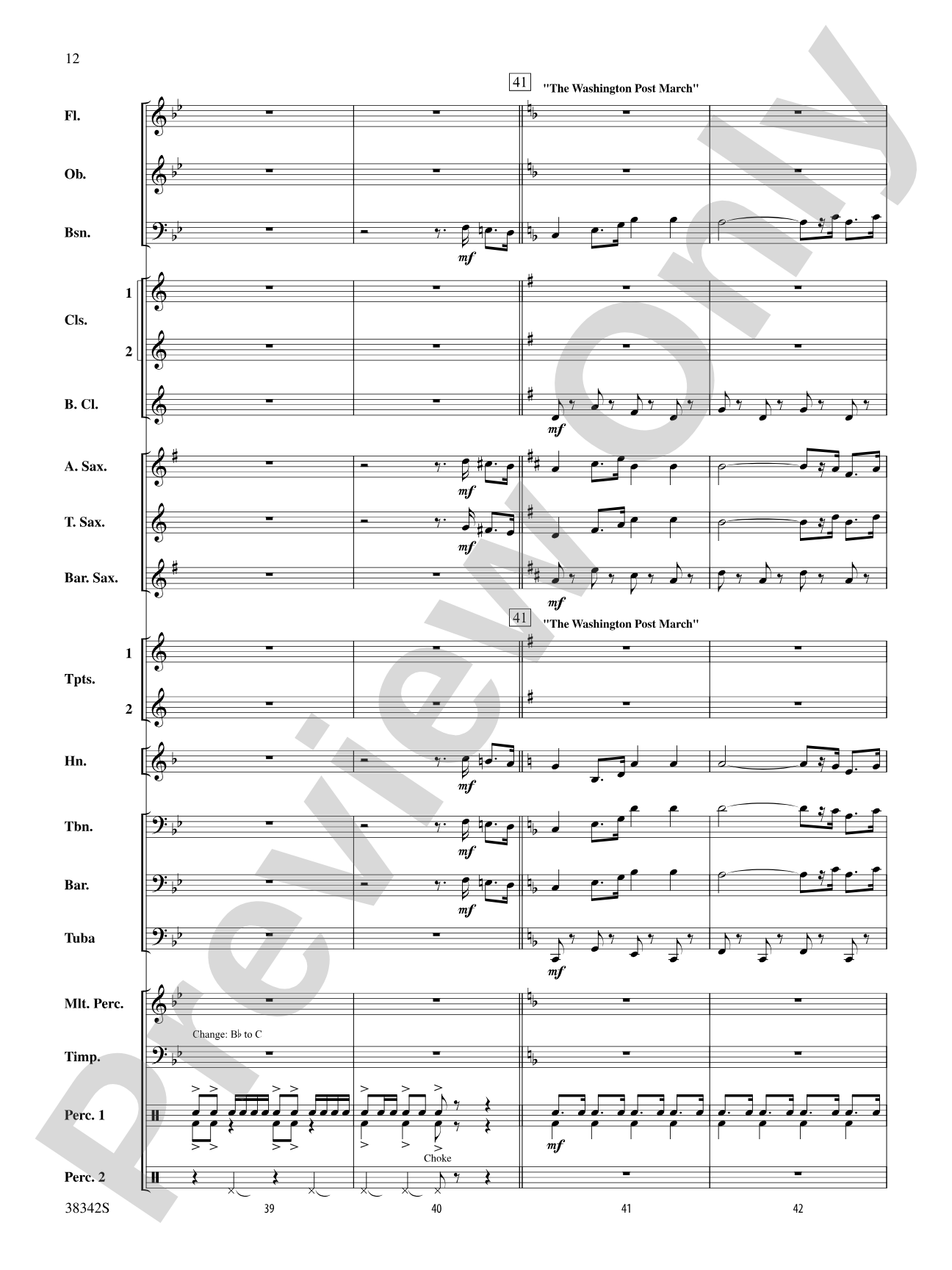Sousa Classics: Concert Band Conductor Score & Parts