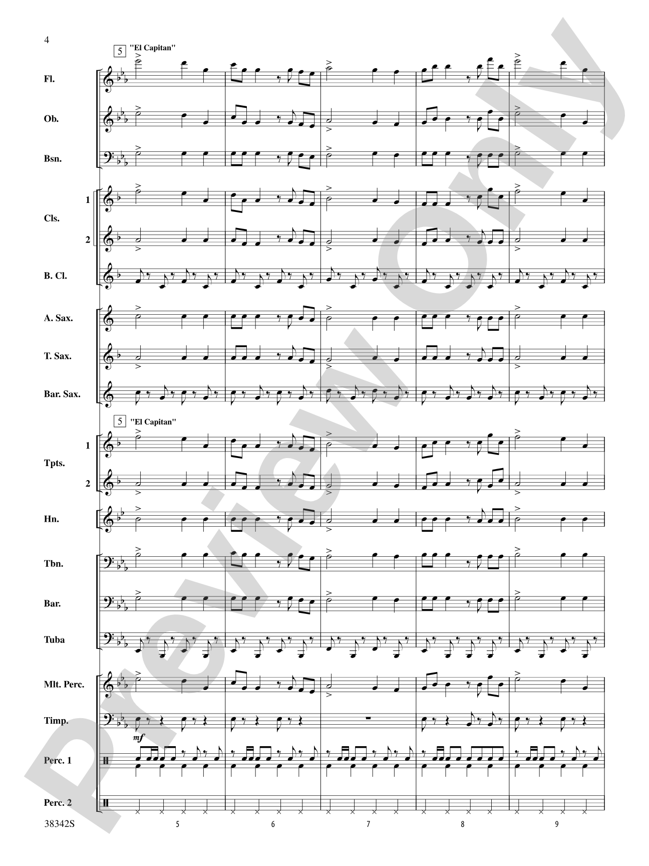 Sousa Classics: Concert Band Conductor Score & Parts