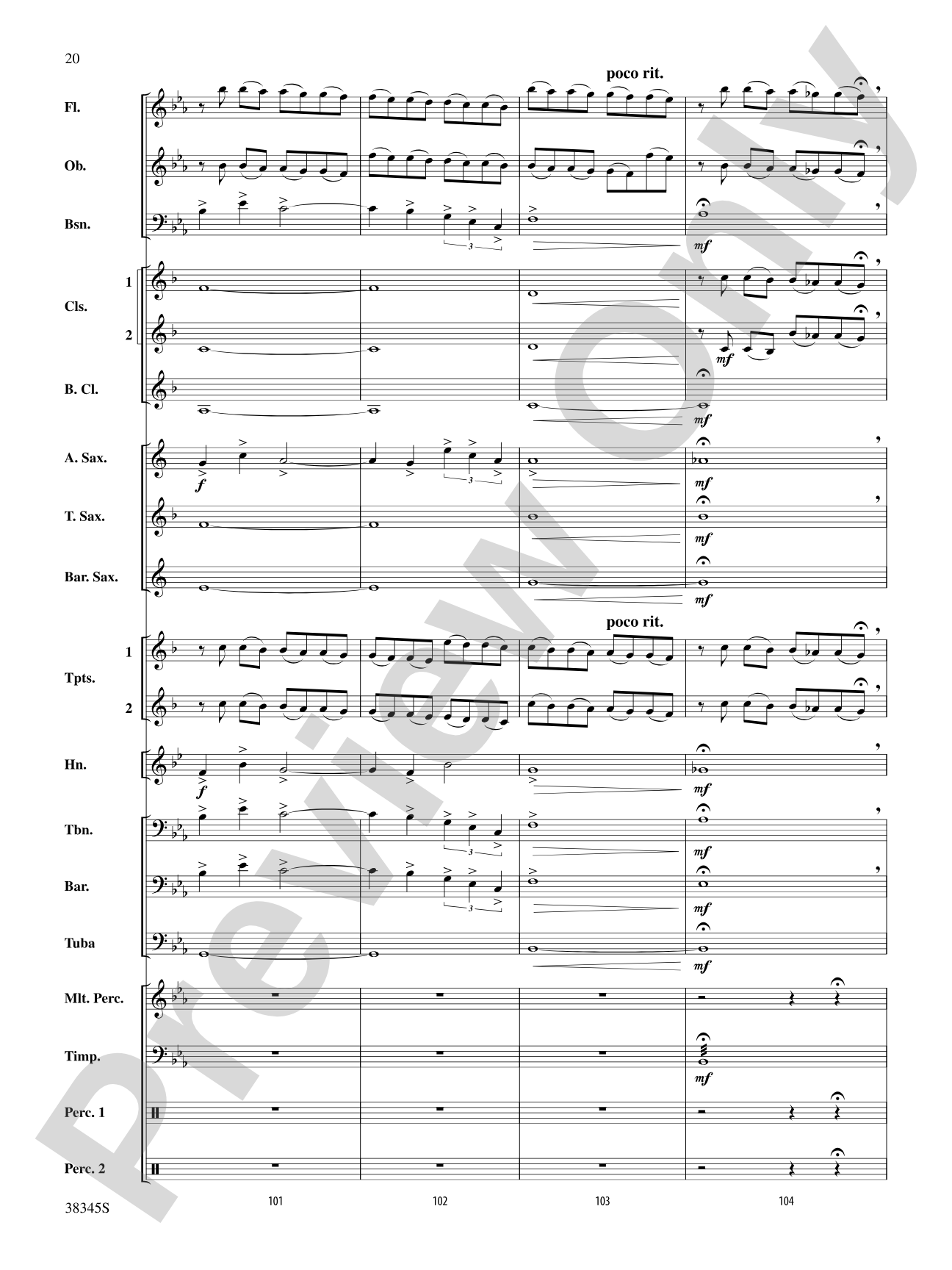 Grand Canyon Suite, Themes from: Concert Band Conductor Score & Parts