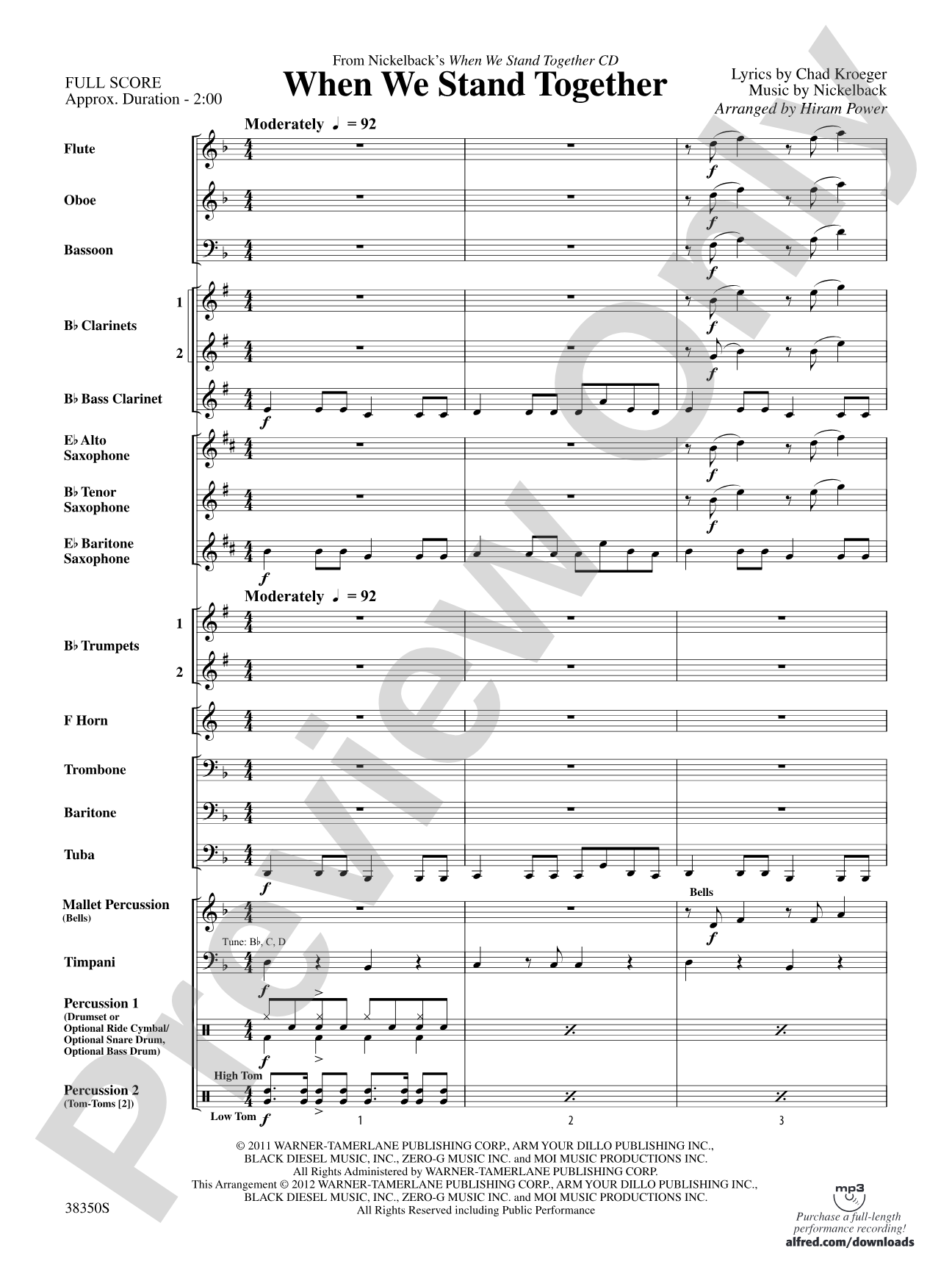 When We Stand Together: Concert Band Conductor Score & Parts