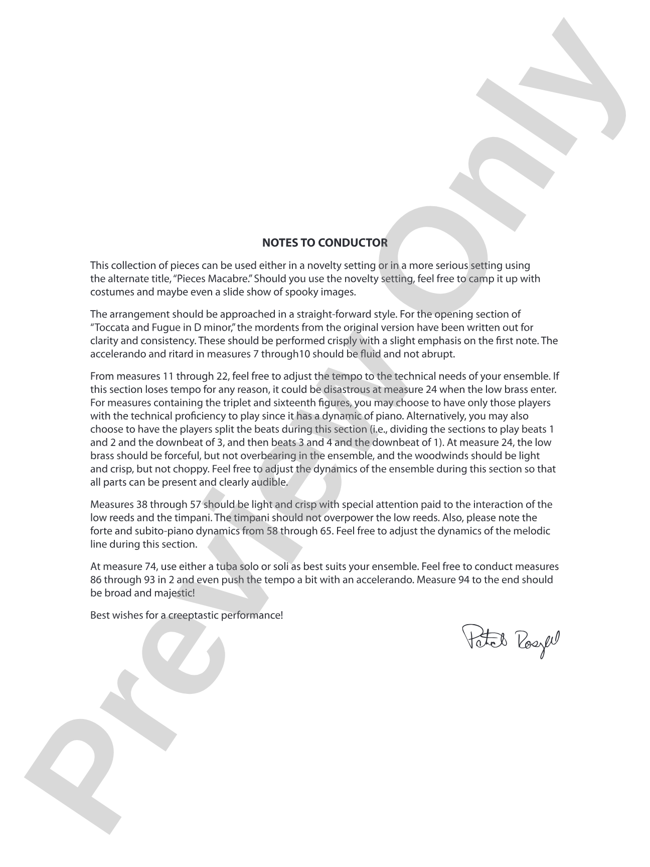 Band-O-Ween: Concert Band Conductor Score & Parts