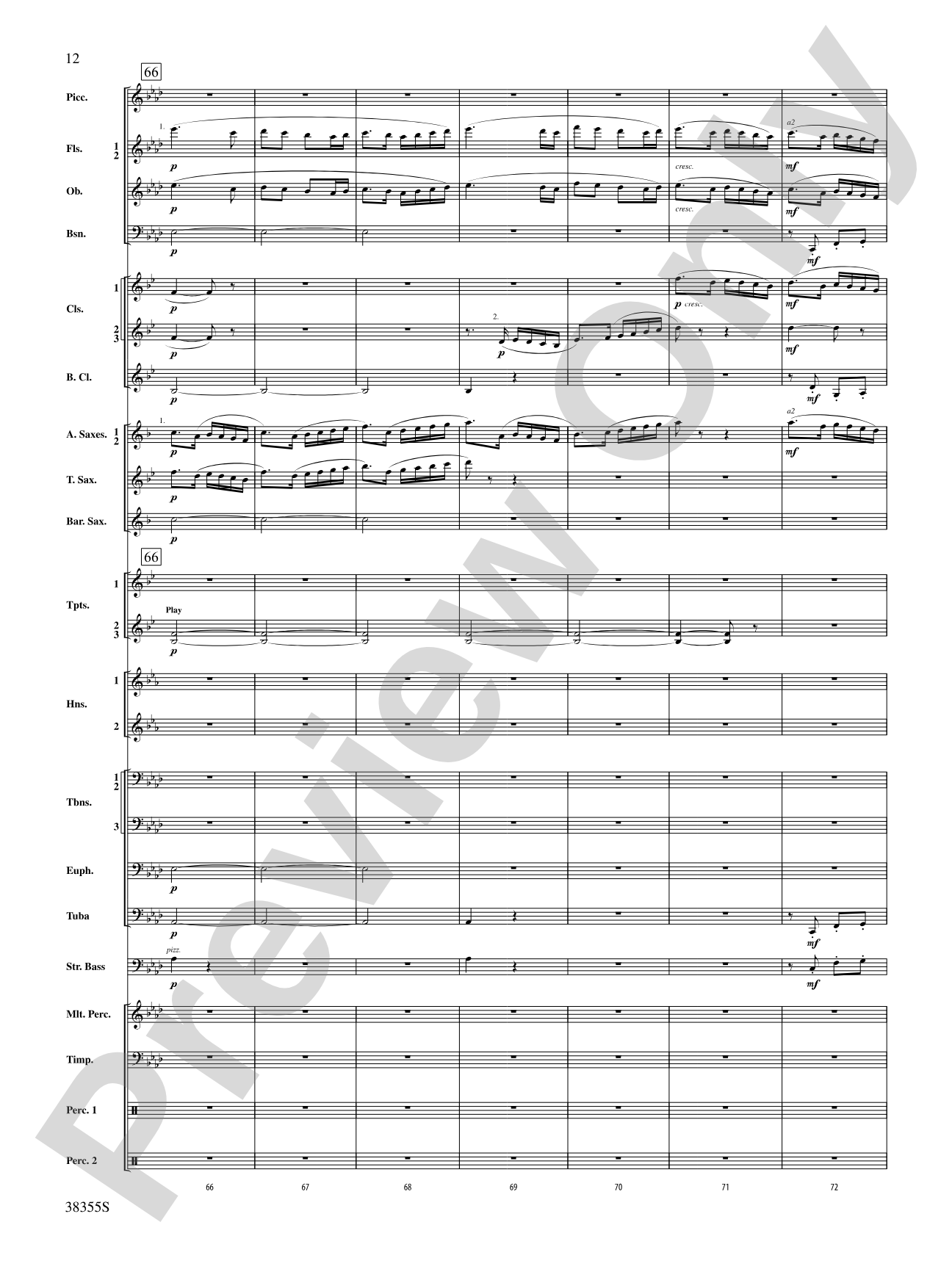 Dubinushka, Op. 62: Concert Band Conductor Score & Parts