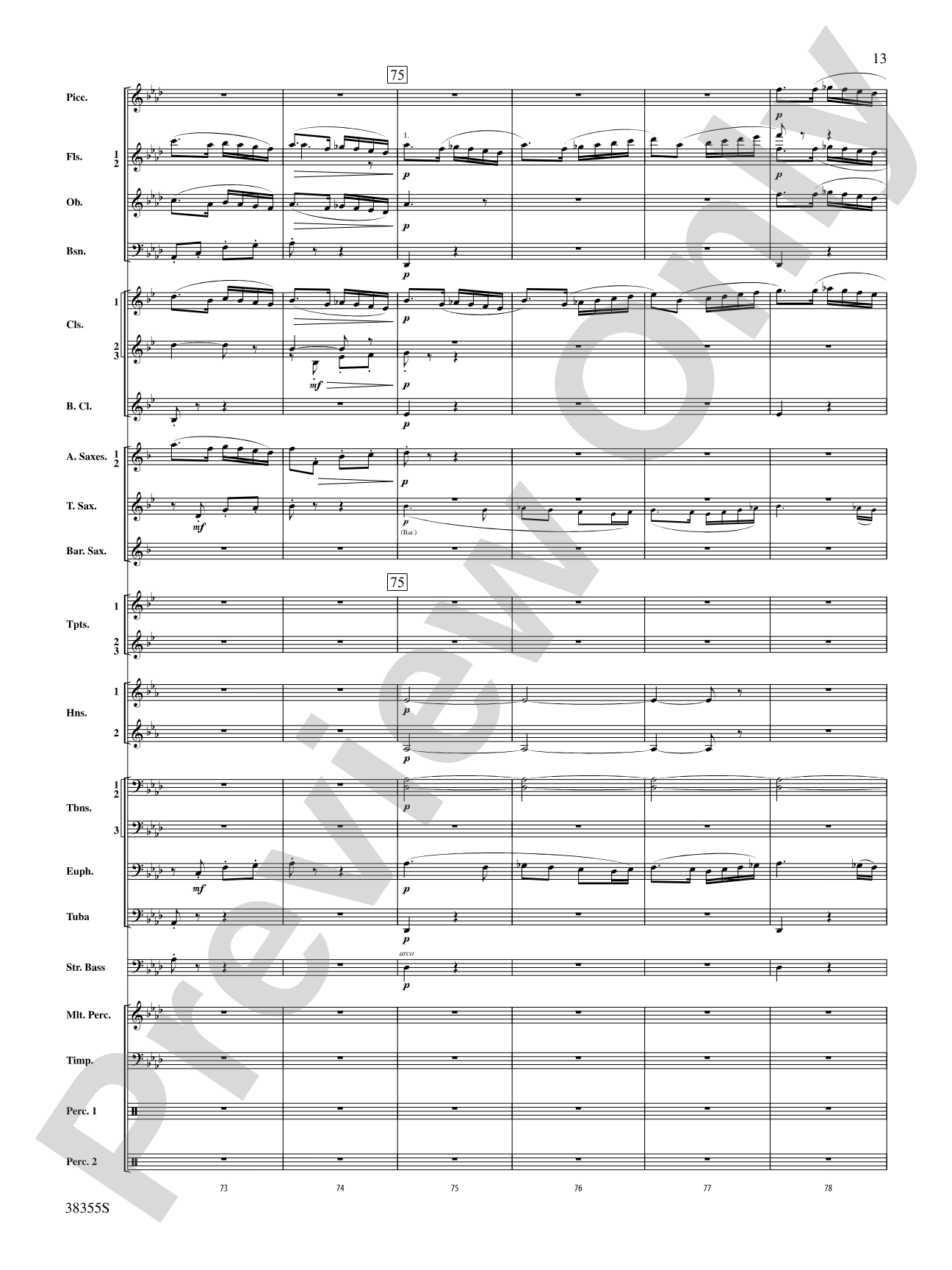 Dubinushka, Op. 62: Concert Band Conductor Score & Parts