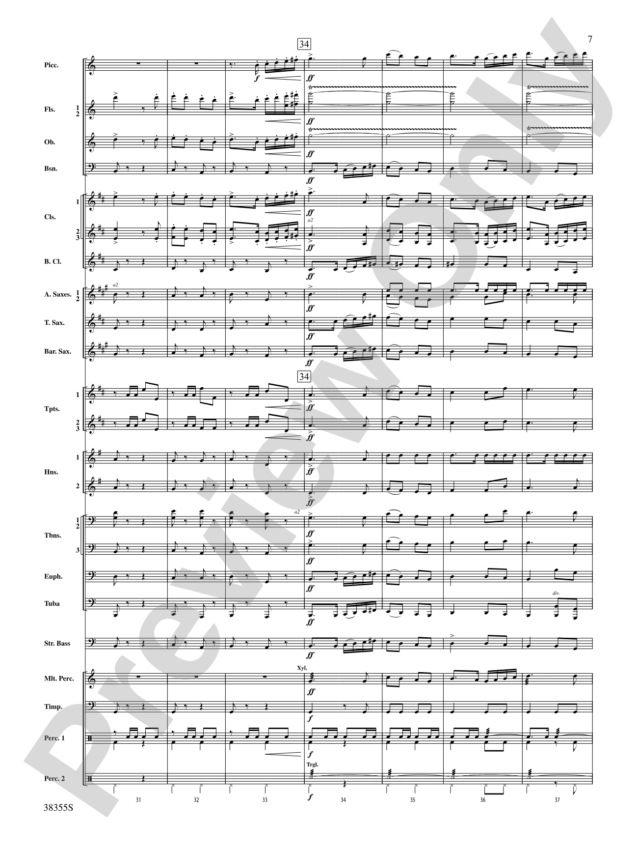 Dubinushka, Op. 62: Concert Band Conductor Score & Parts
