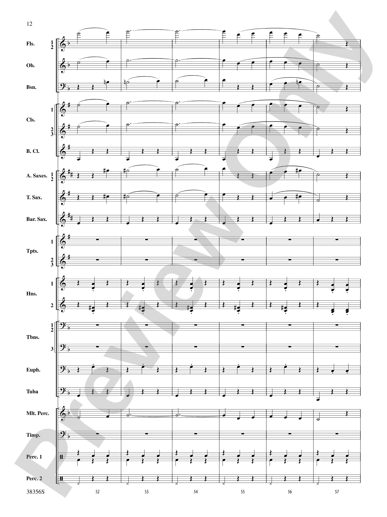 Barcarolle (from The Tales of Hoffman): Concert Band Conductor Score & Parts