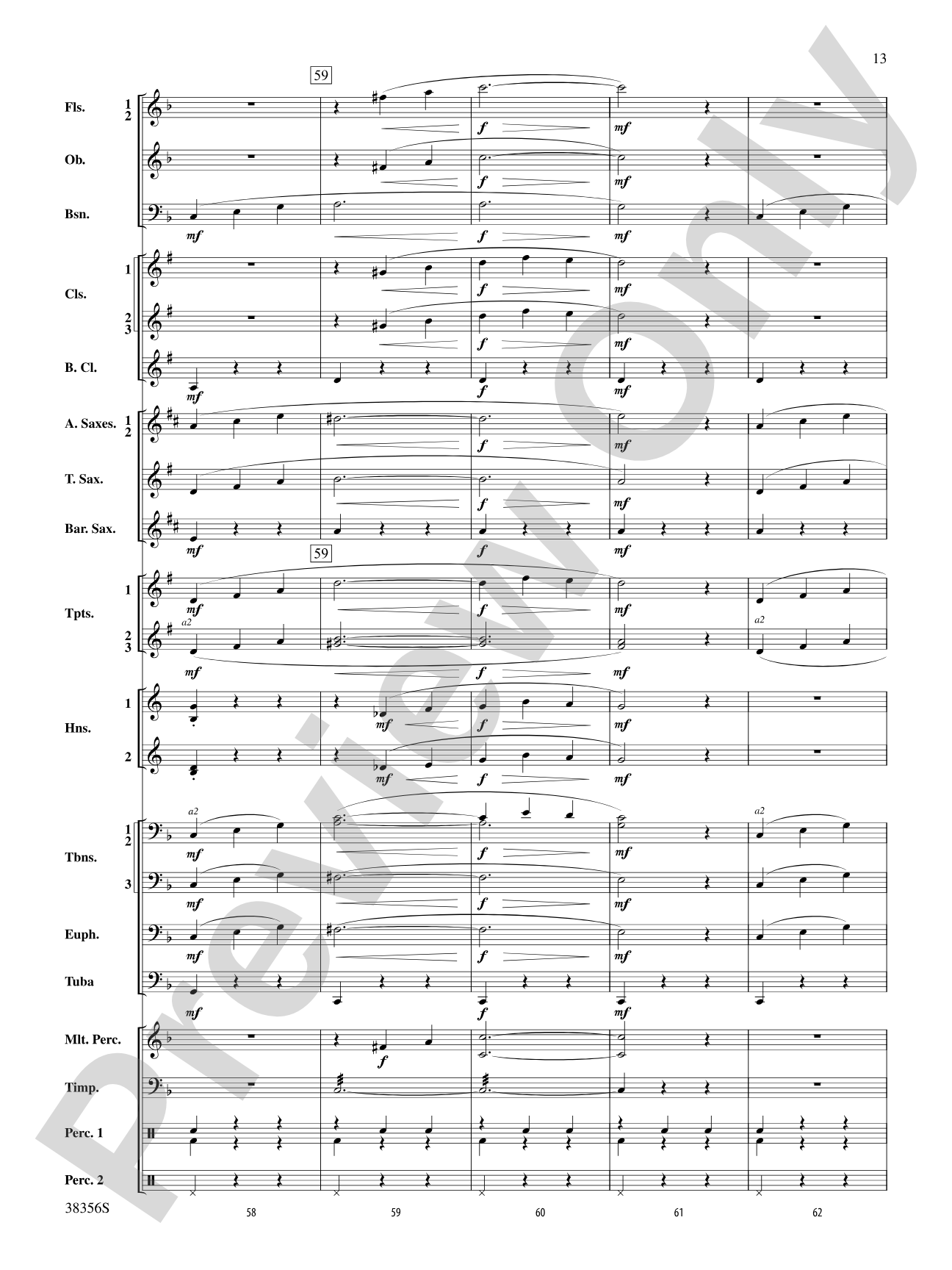 Barcarolle (from The Tales of Hoffman): Concert Band Conductor Score & Parts