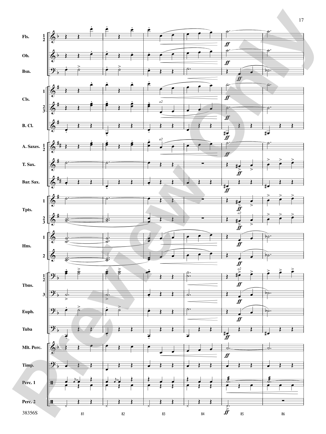 Barcarolle (from The Tales of Hoffman): Concert Band Conductor Score & Parts