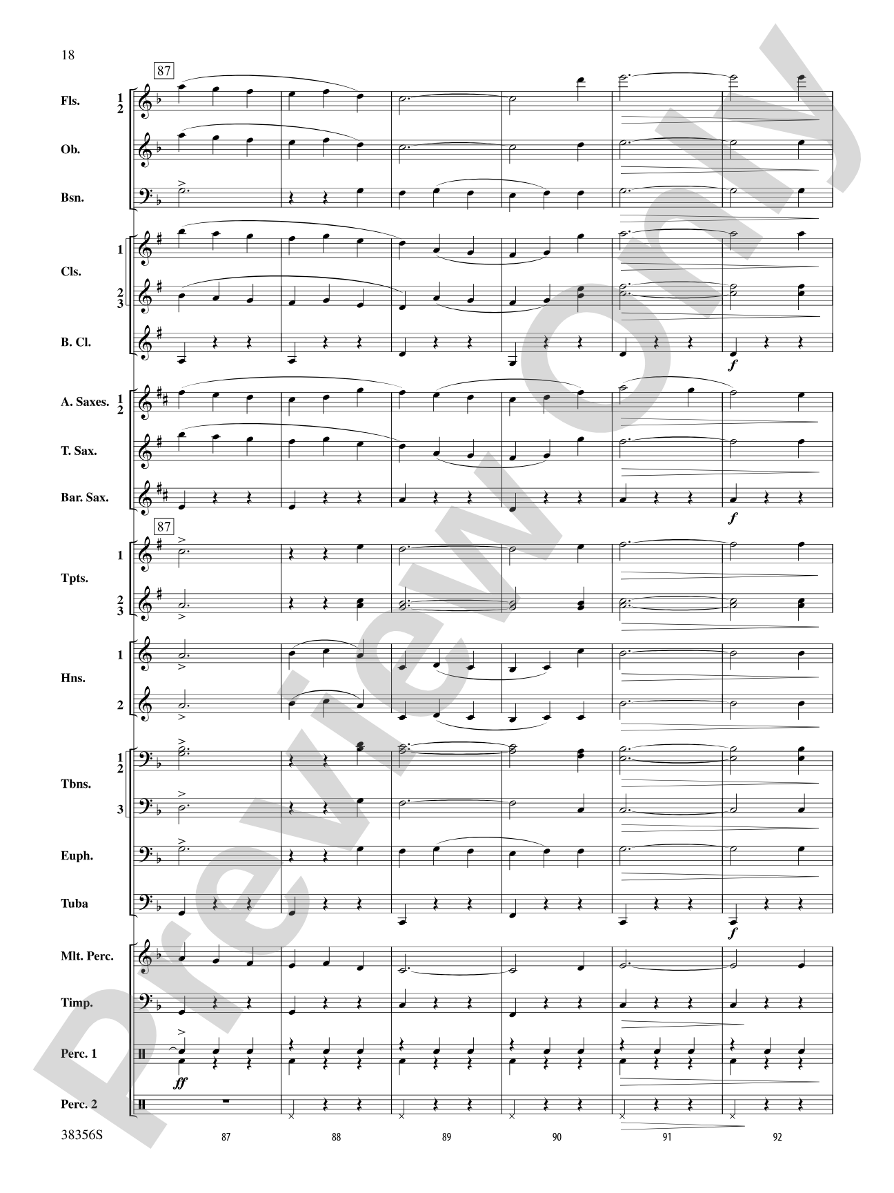 Barcarolle (from The Tales of Hoffman): Concert Band Conductor Score & Parts