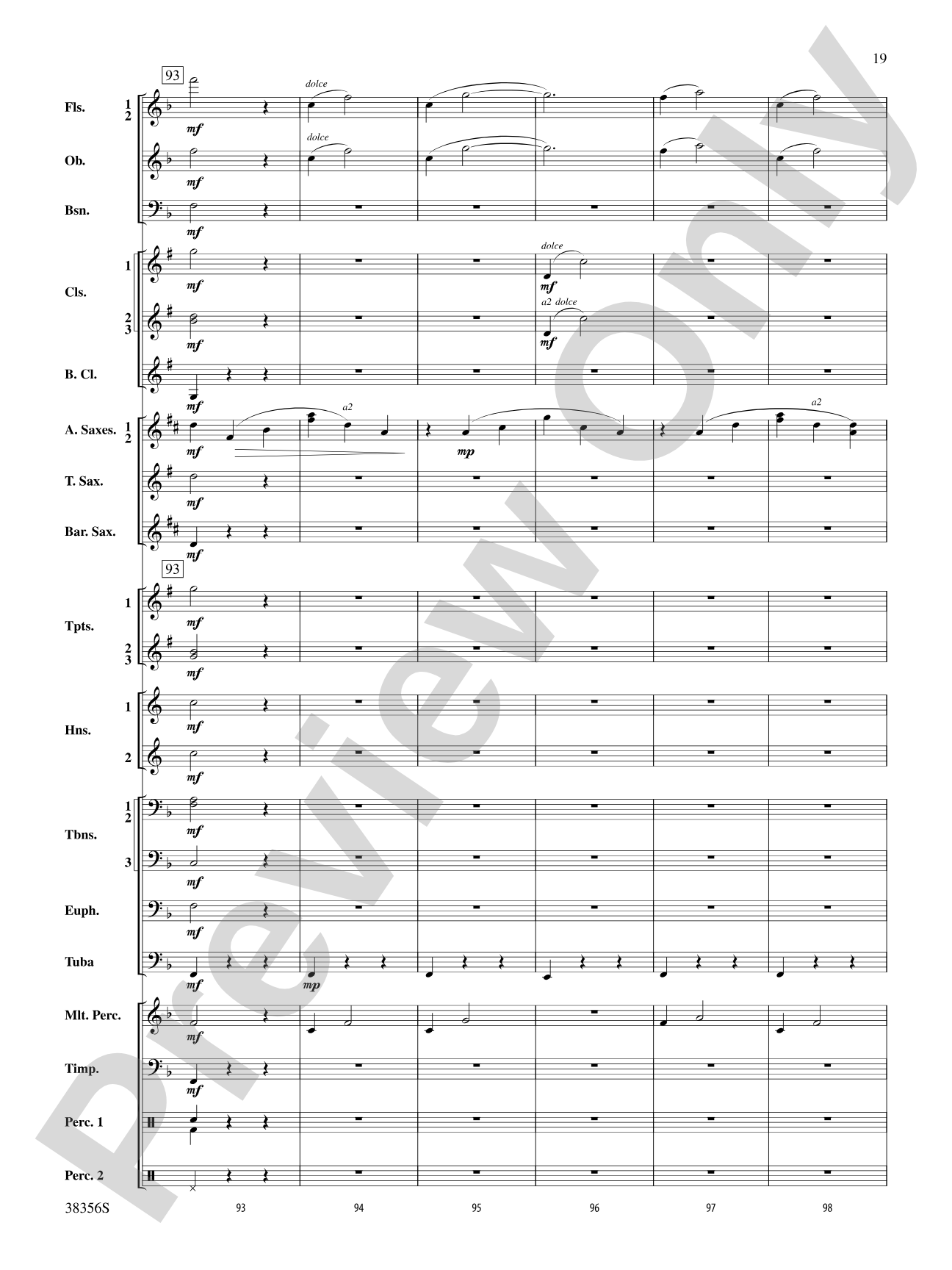Barcarolle (from The Tales of Hoffman): Concert Band Conductor Score & Parts