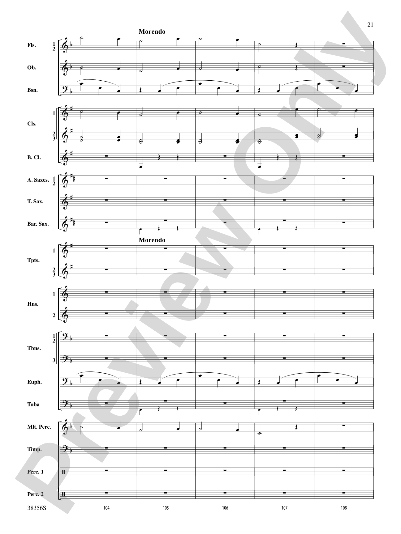 Barcarolle (from The Tales of Hoffman): Concert Band Conductor Score & Parts