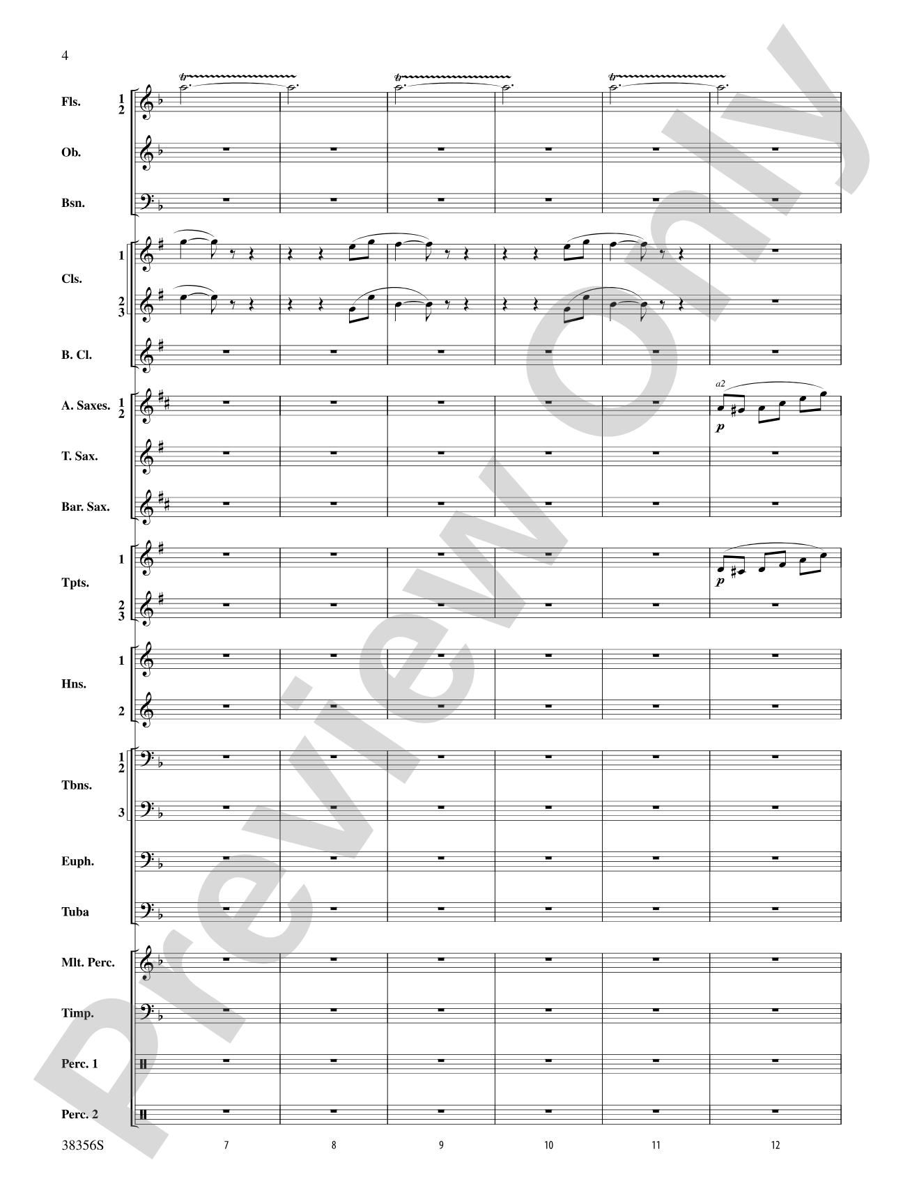 Barcarolle (from The Tales of Hoffman): Concert Band Conductor Score & Parts