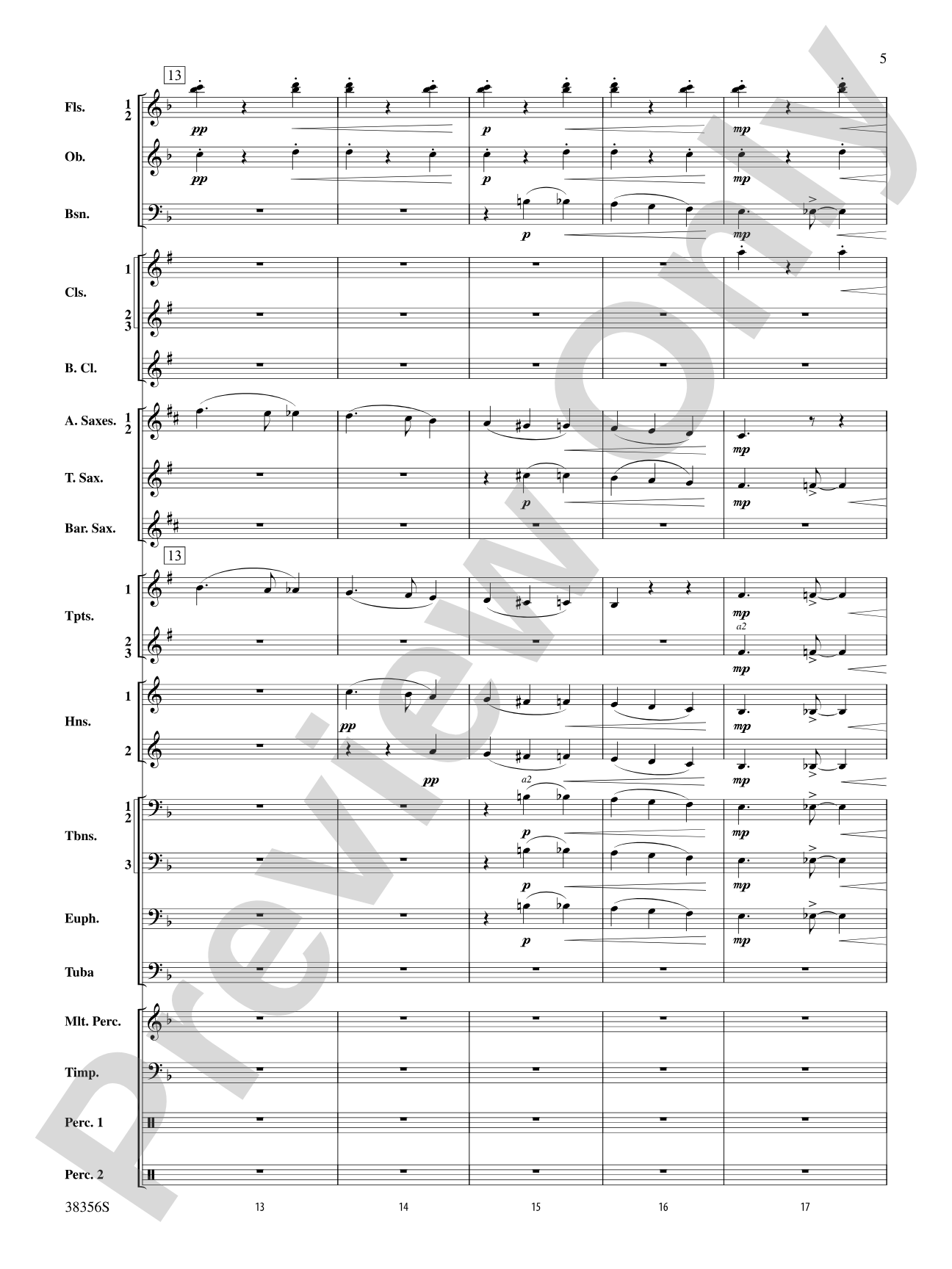 Barcarolle (from The Tales of Hoffman): Concert Band Conductor Score & Parts