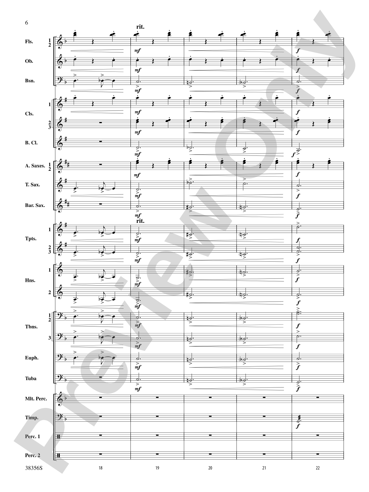 Barcarolle (from The Tales of Hoffman): Concert Band Conductor Score & Parts