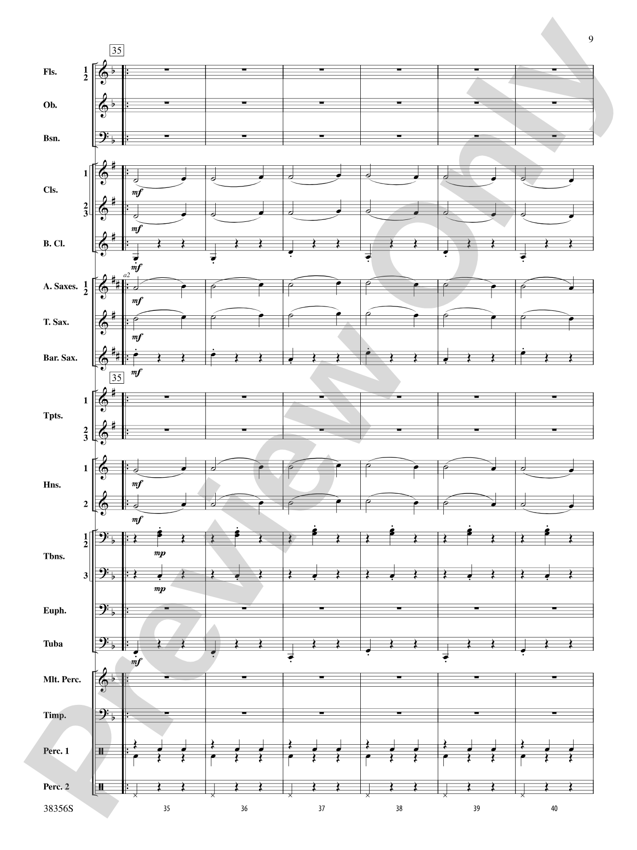 Barcarolle (from The Tales of Hoffman): Concert Band Conductor Score & Parts