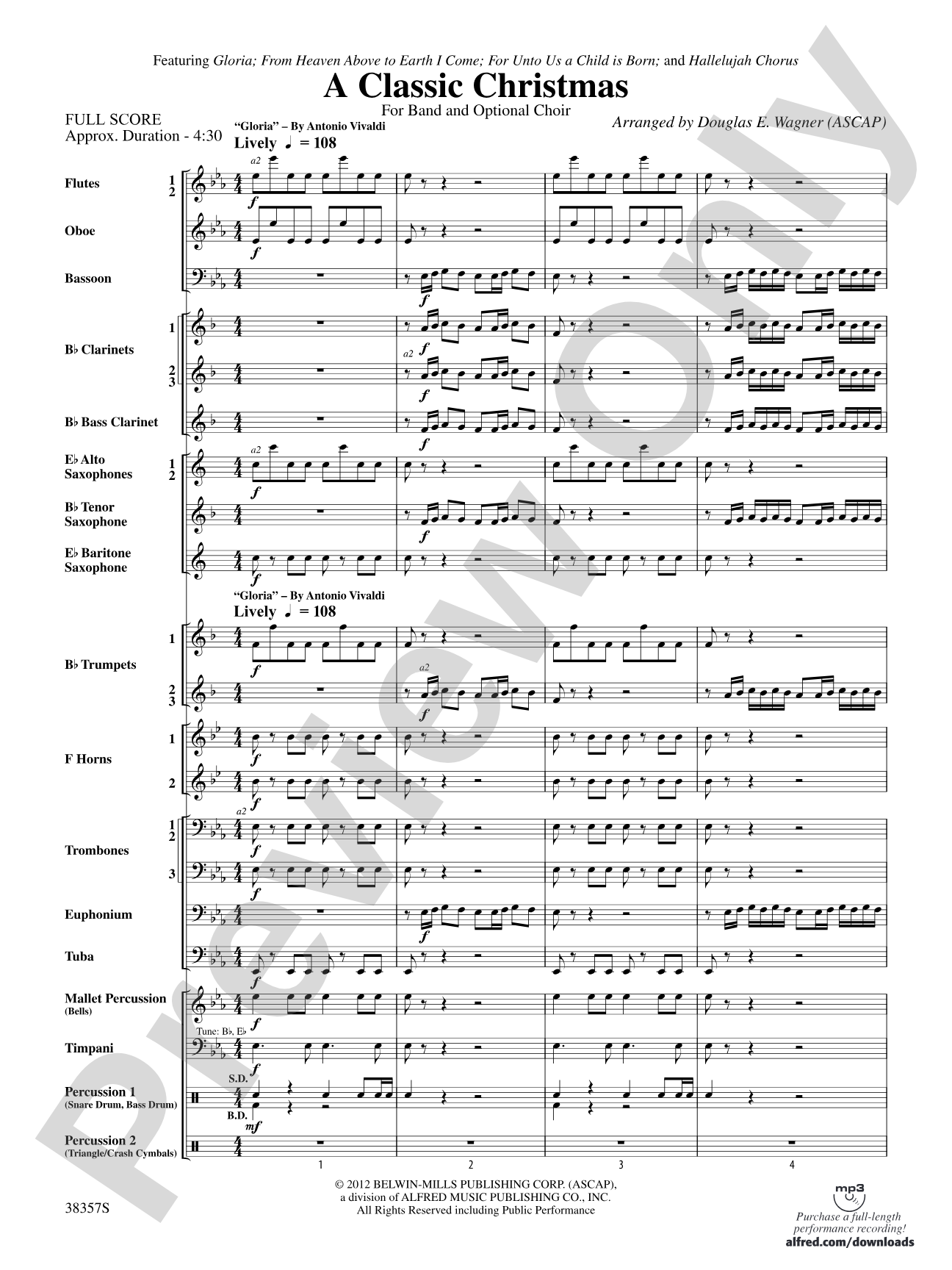 A Classic Christmas: Concert Band Conductor Score & Parts