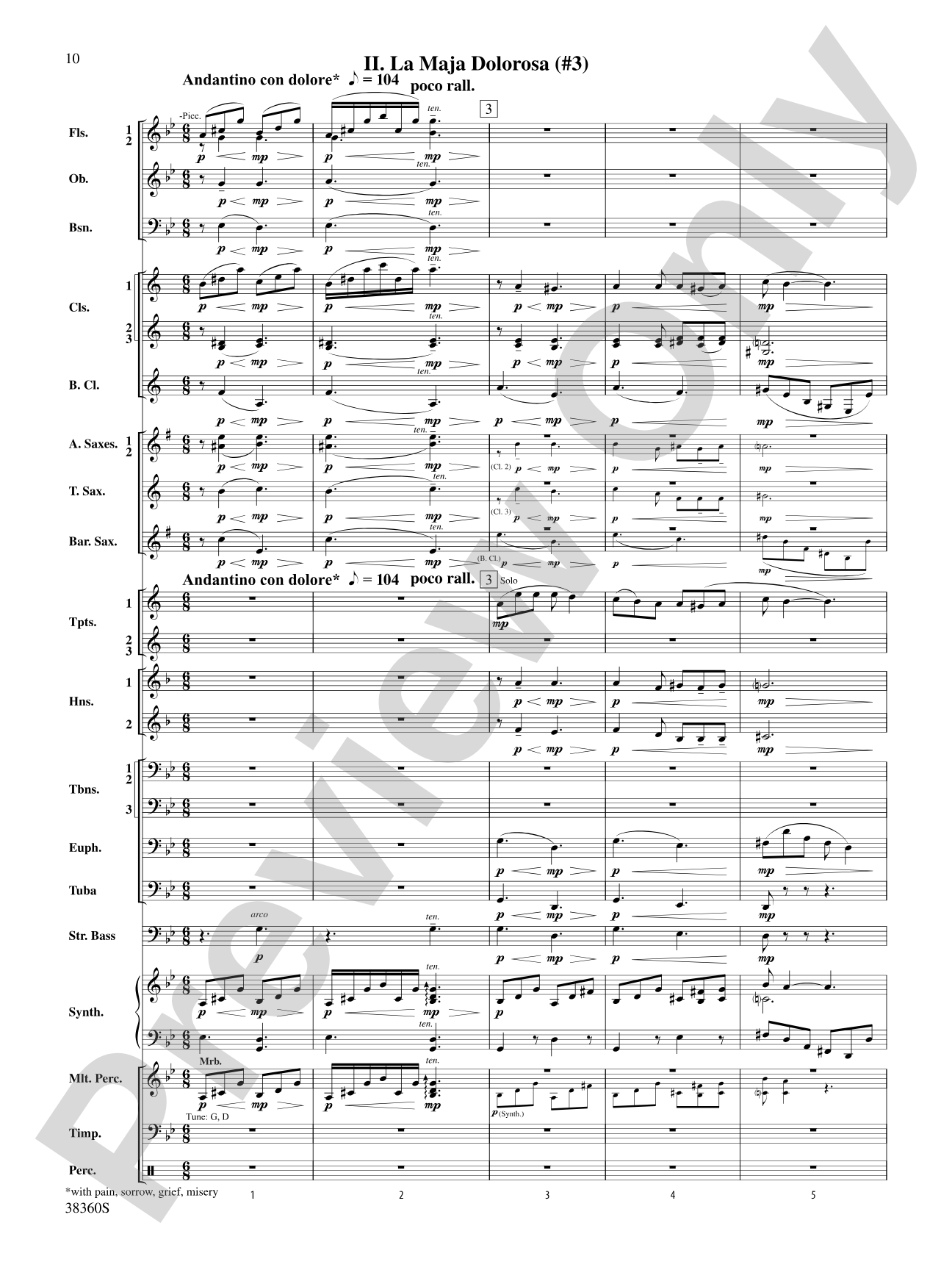 Tonadillas Suite: Concert Band Conductor Score & Parts