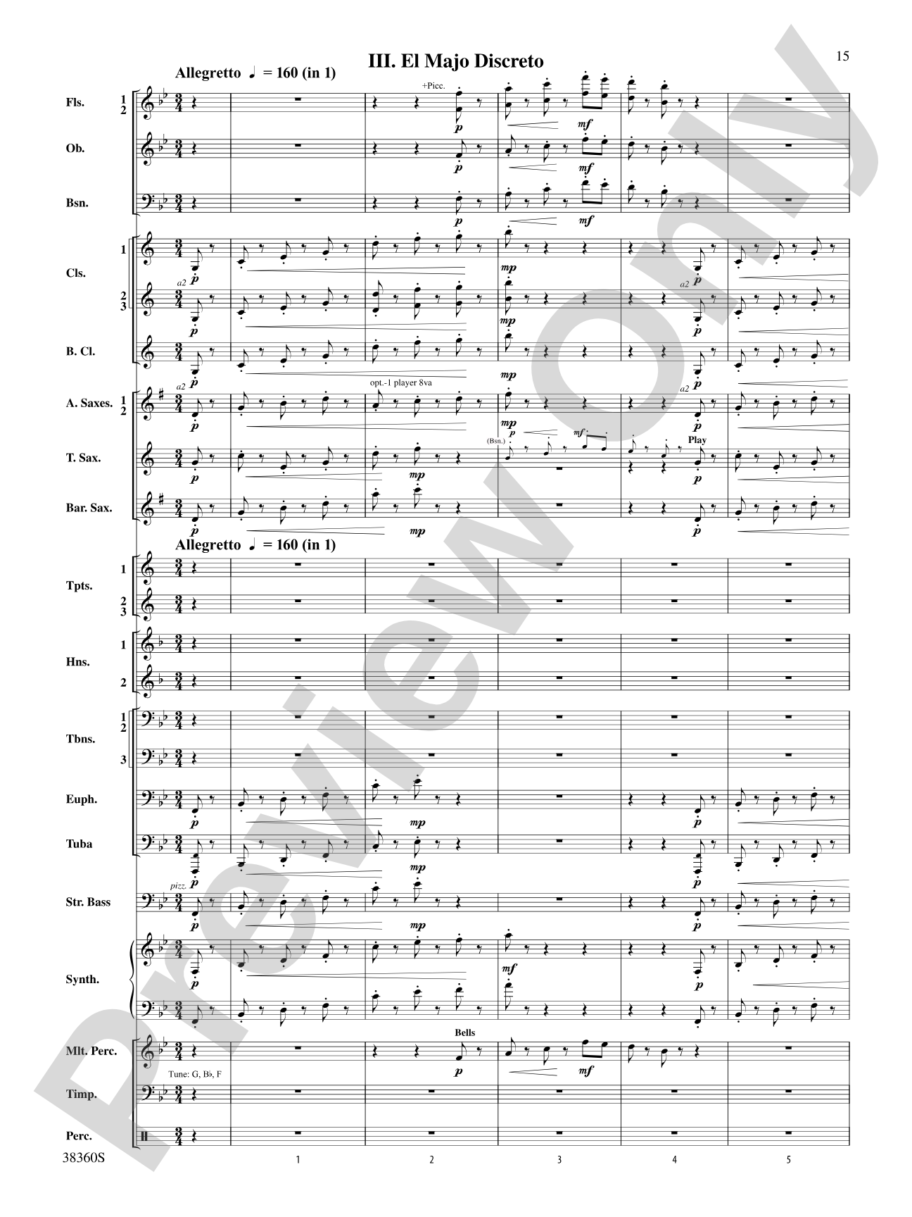 Tonadillas Suite: Concert Band Conductor Score & Parts