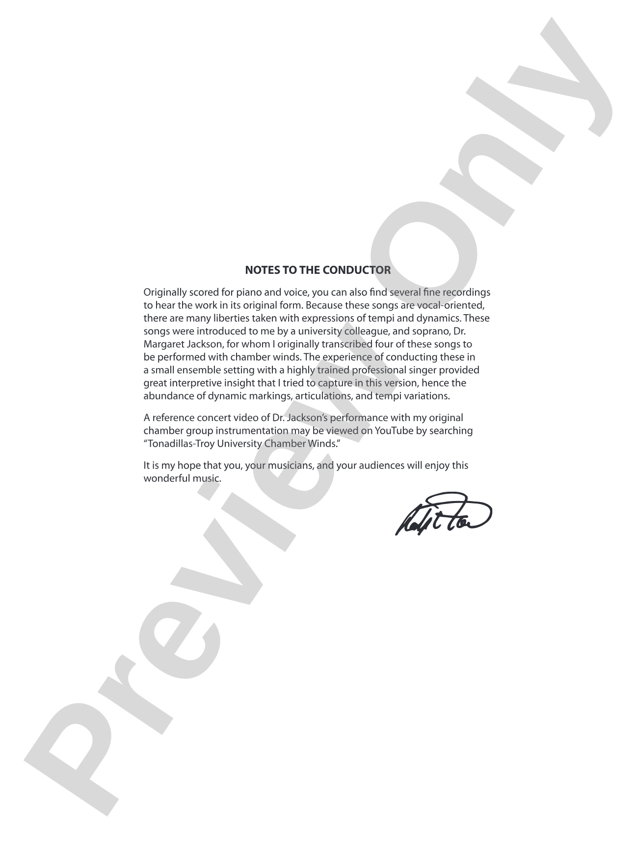 Tonadillas Suite: Concert Band Conductor Score & Parts