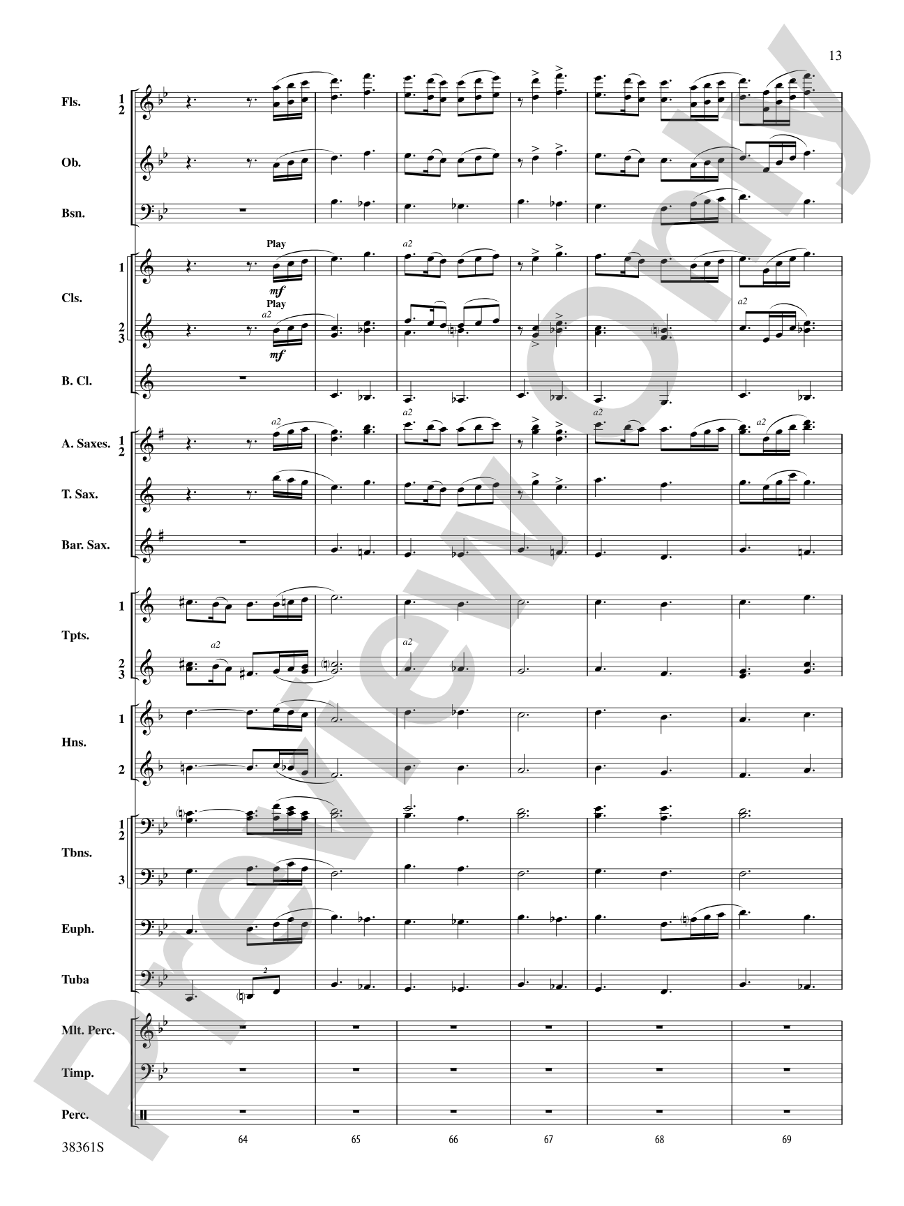 Ariel: Concert Band Conductor Score & Parts