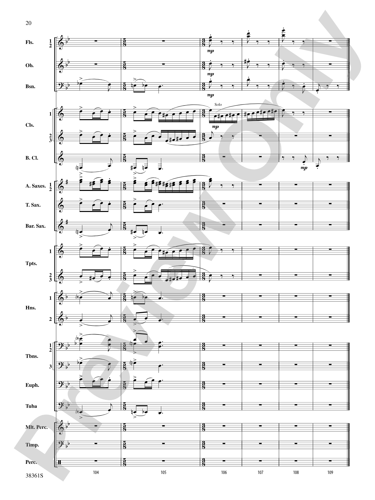 Ariel: Concert Band Conductor Score & Parts