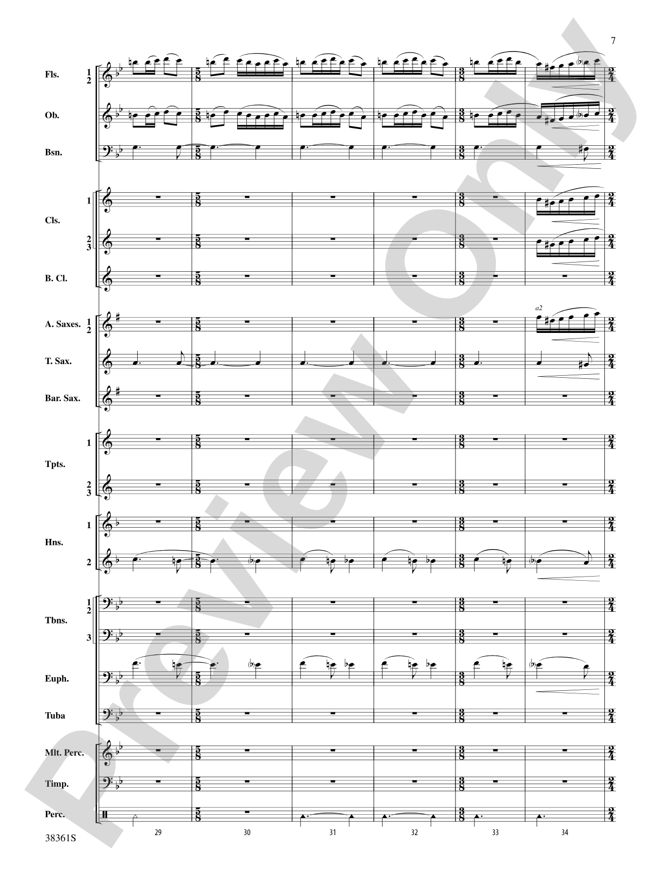Ariel: Concert Band Conductor Score & Parts