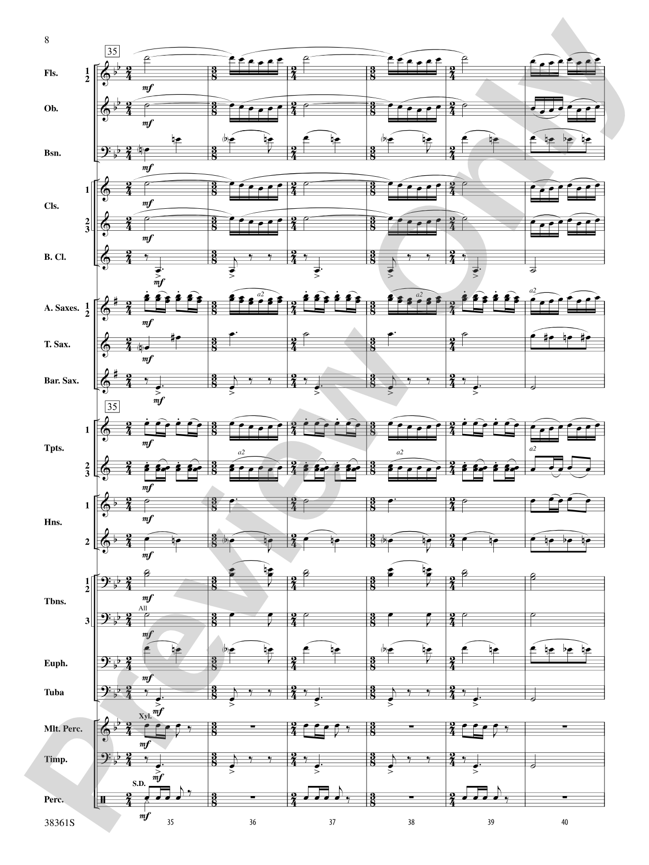 Ariel: Concert Band Conductor Score & Parts