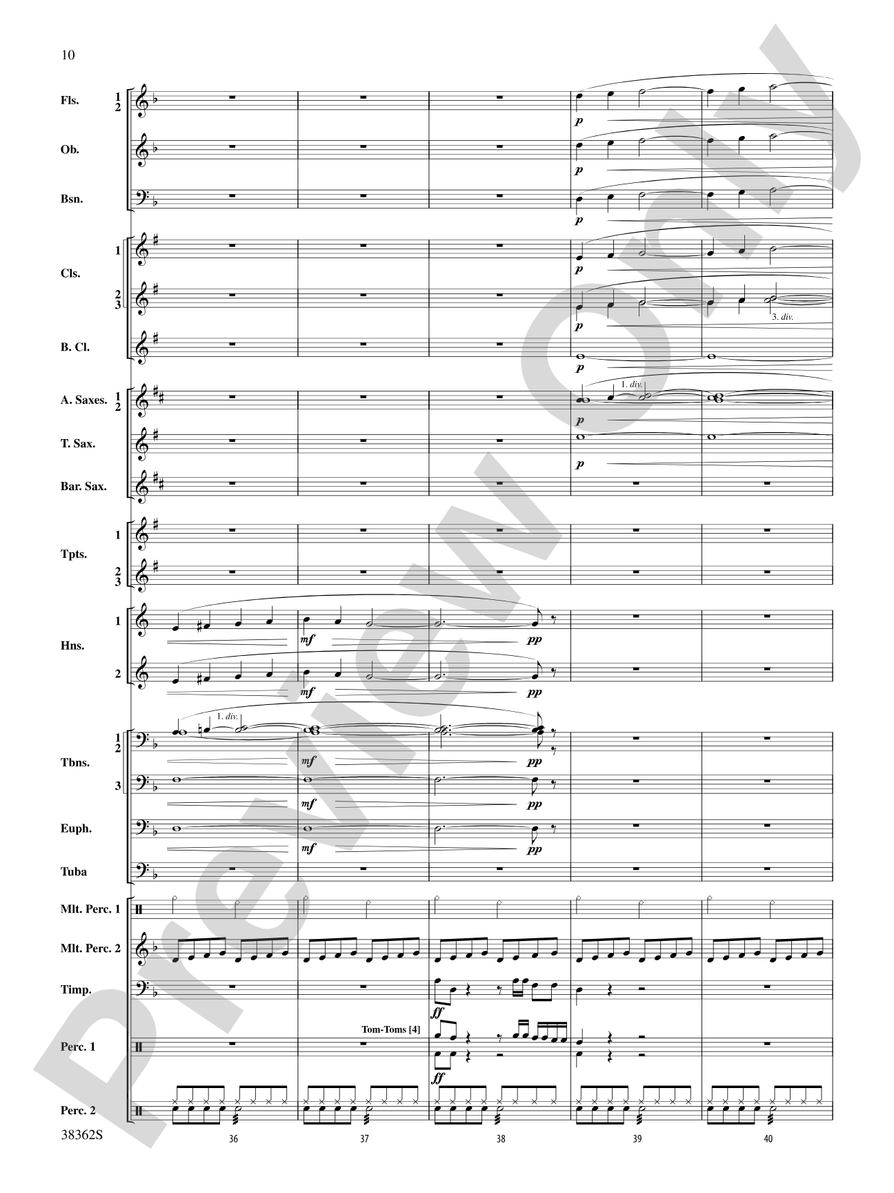 Dream Variants: Concert Band Conductor Score & Parts