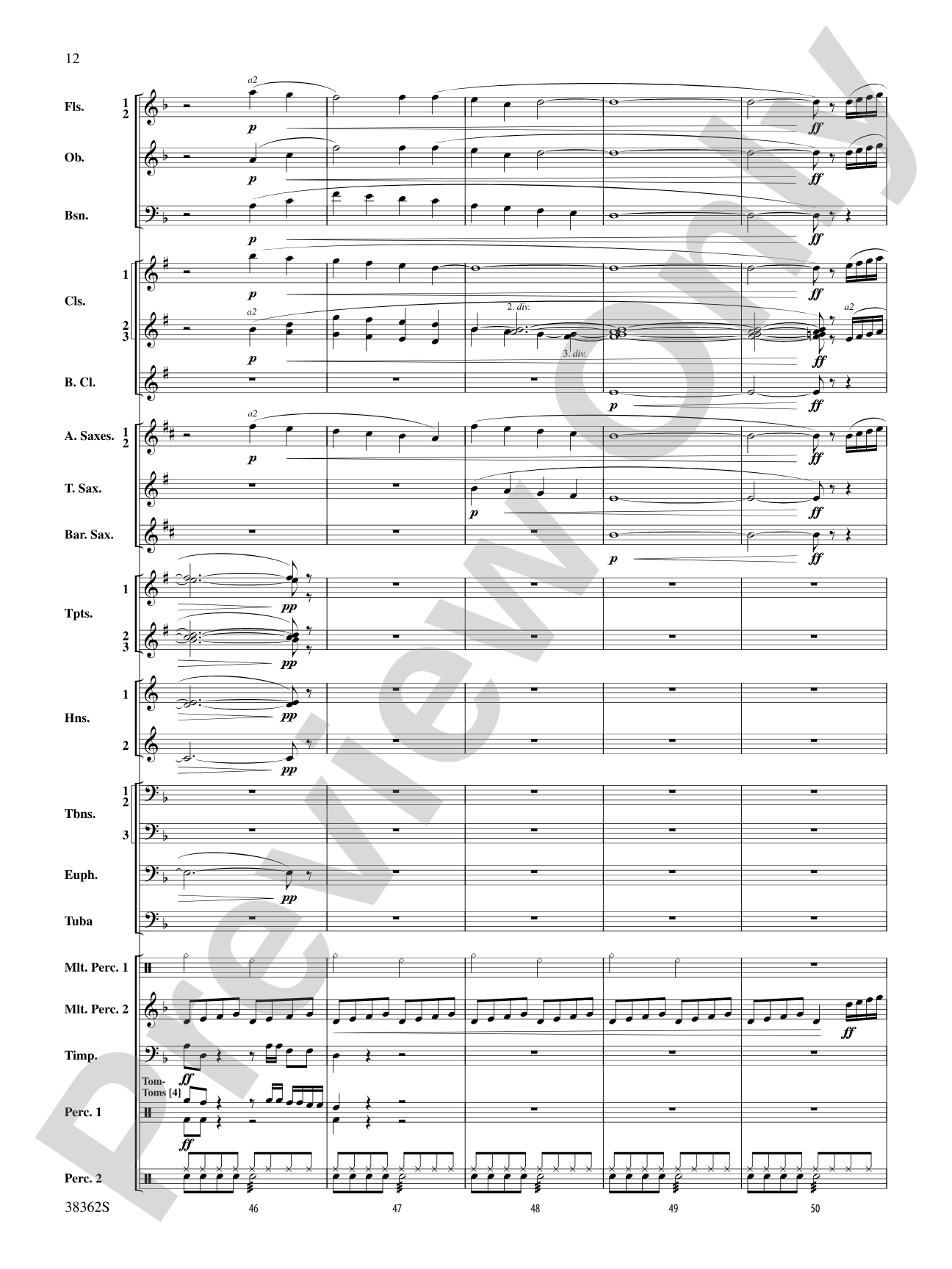 Dream Variants: Concert Band Conductor Score & Parts