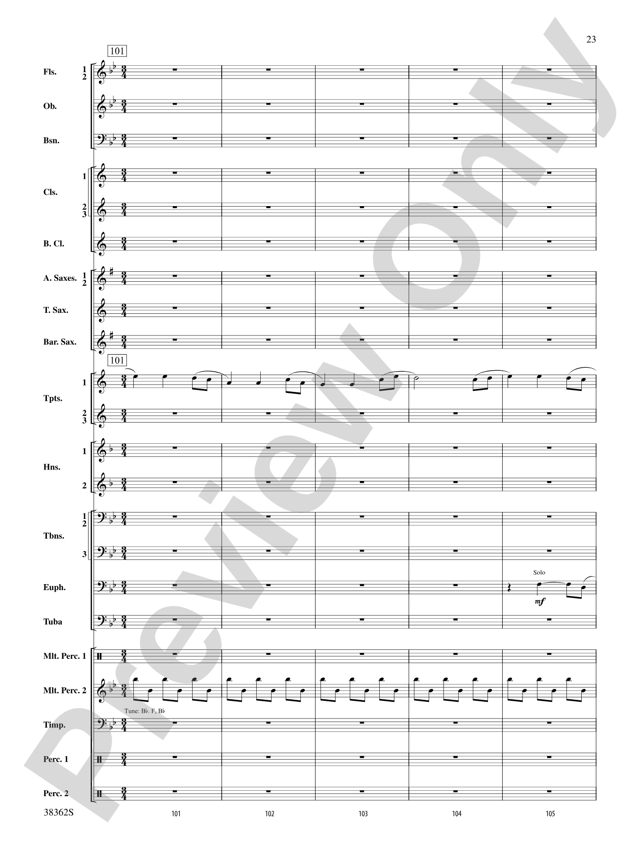 Dream Variants: Concert Band Conductor Score & Parts