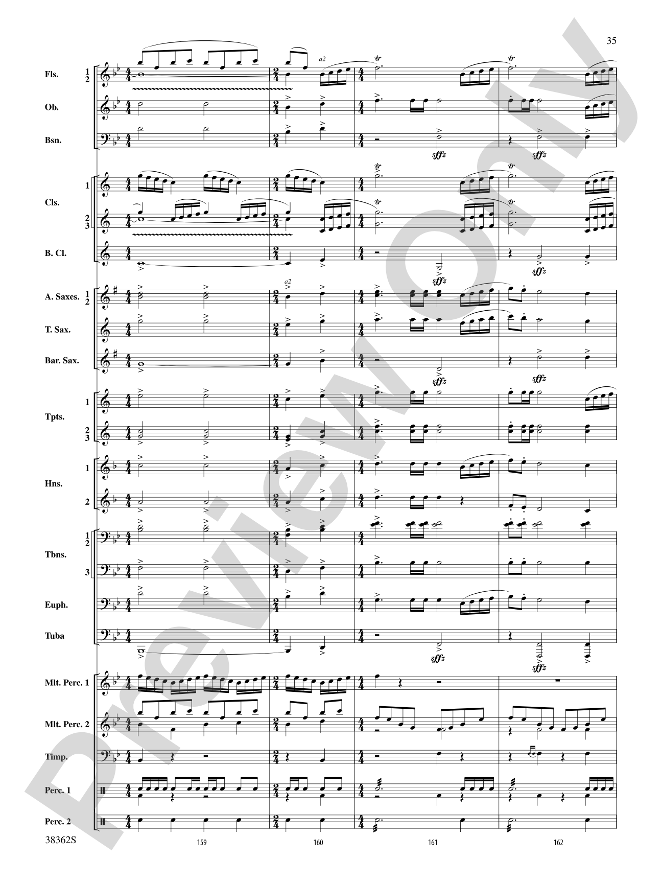 Dream Variants: Concert Band Conductor Score & Parts