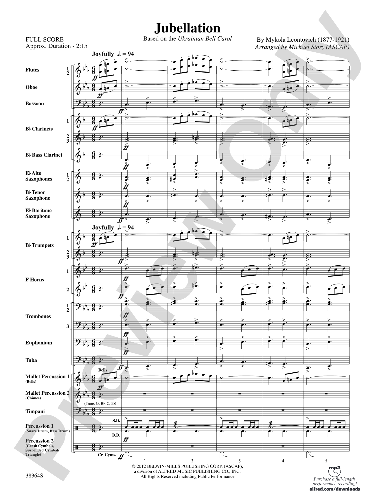 Jubellation: Concert Band Conductor Score & Parts