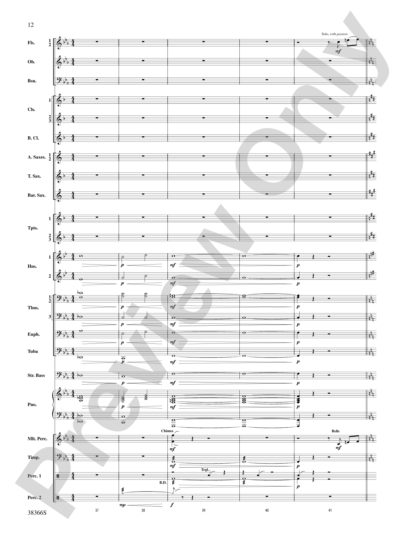 October Farewell: Concert Band Conductor Score & Parts