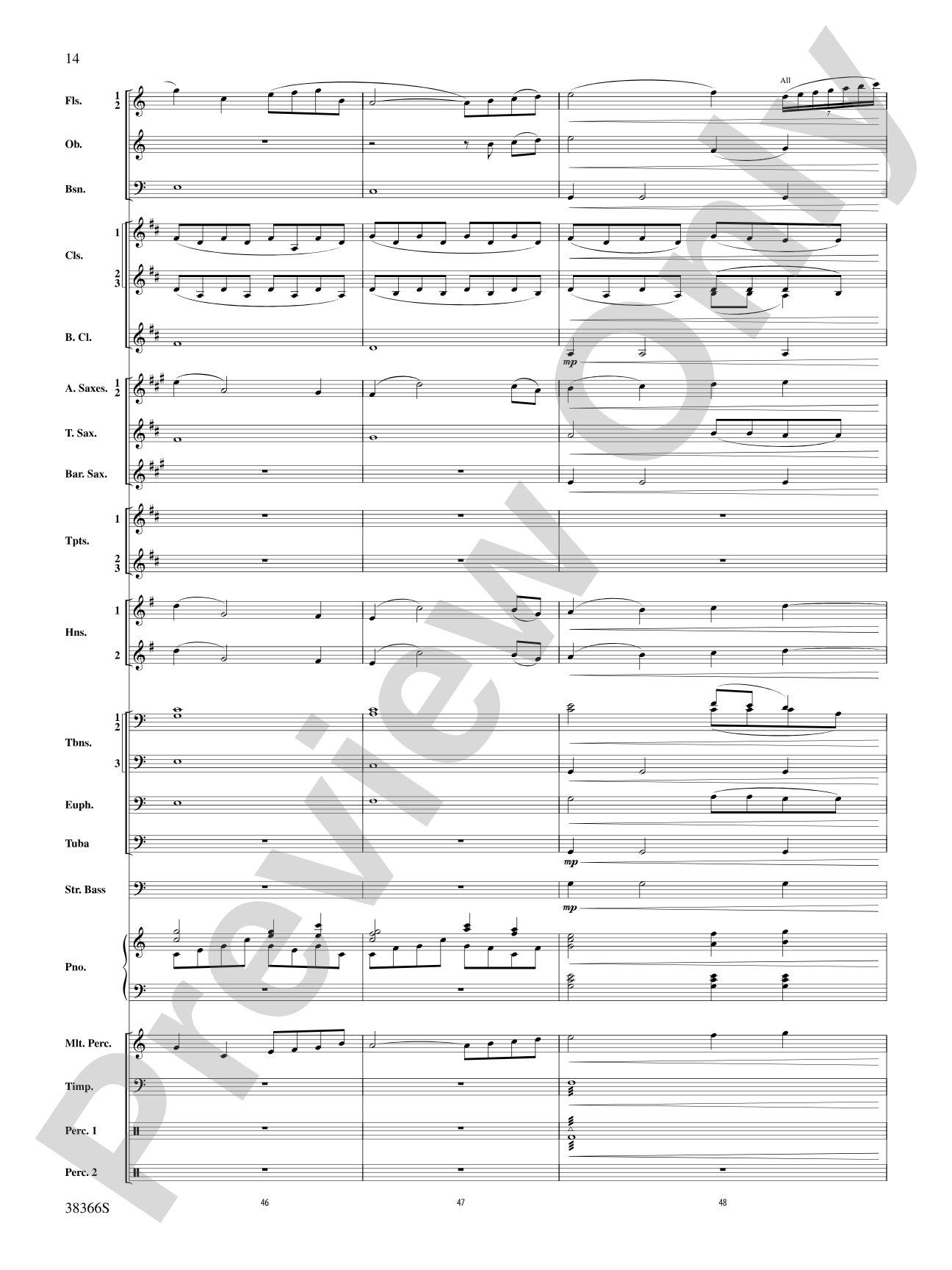 October Farewell: Concert Band Conductor Score & Parts