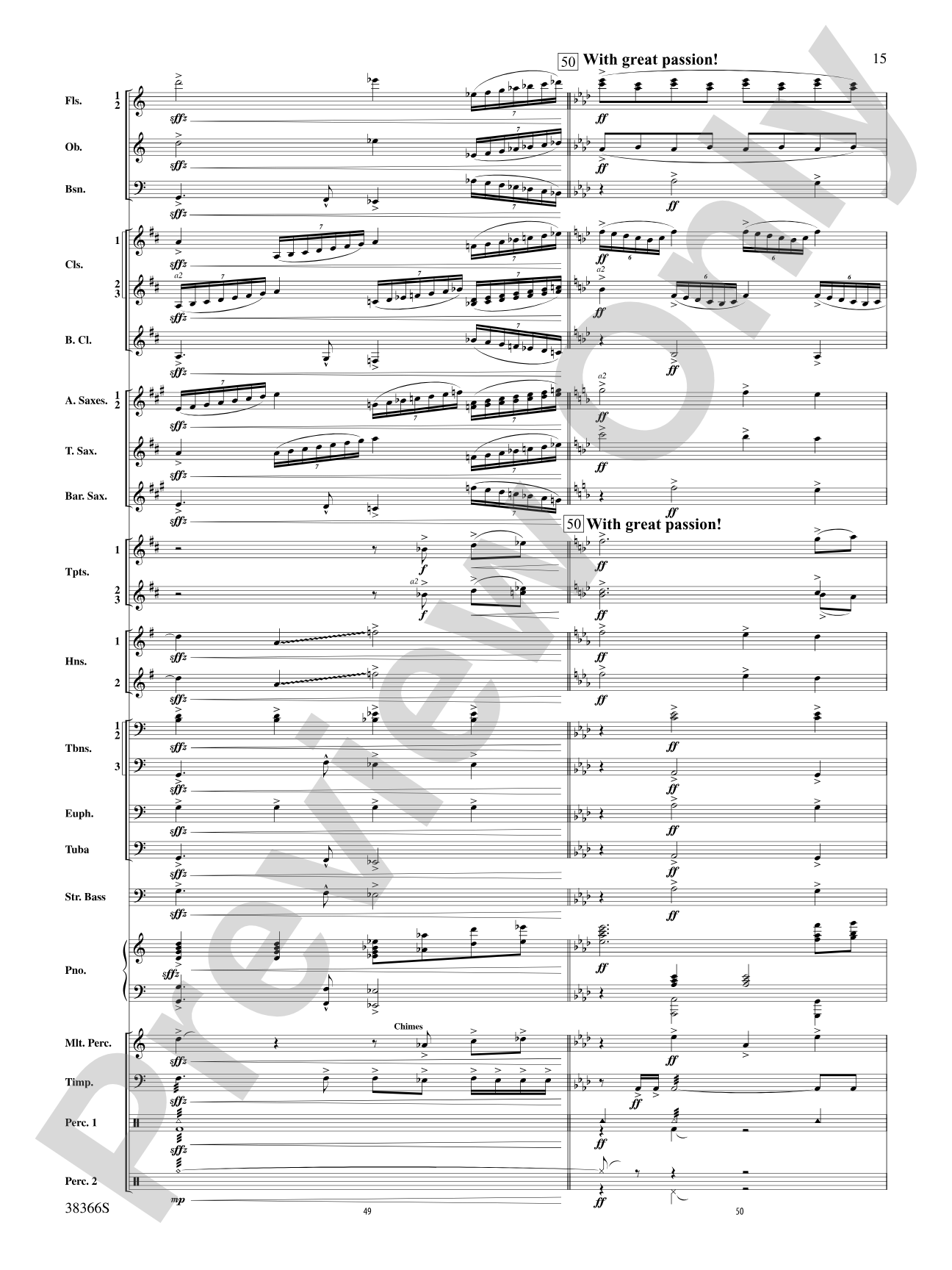 October Farewell: Concert Band Conductor Score & Parts