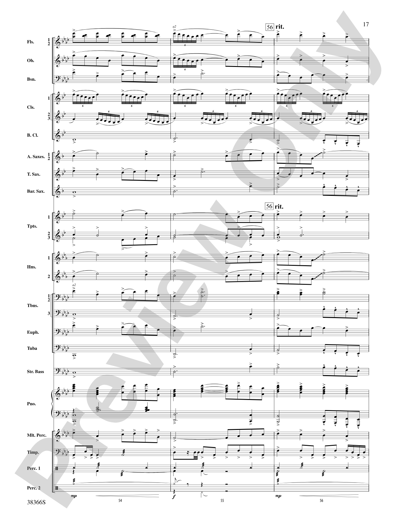 October Farewell: Concert Band Conductor Score & Parts