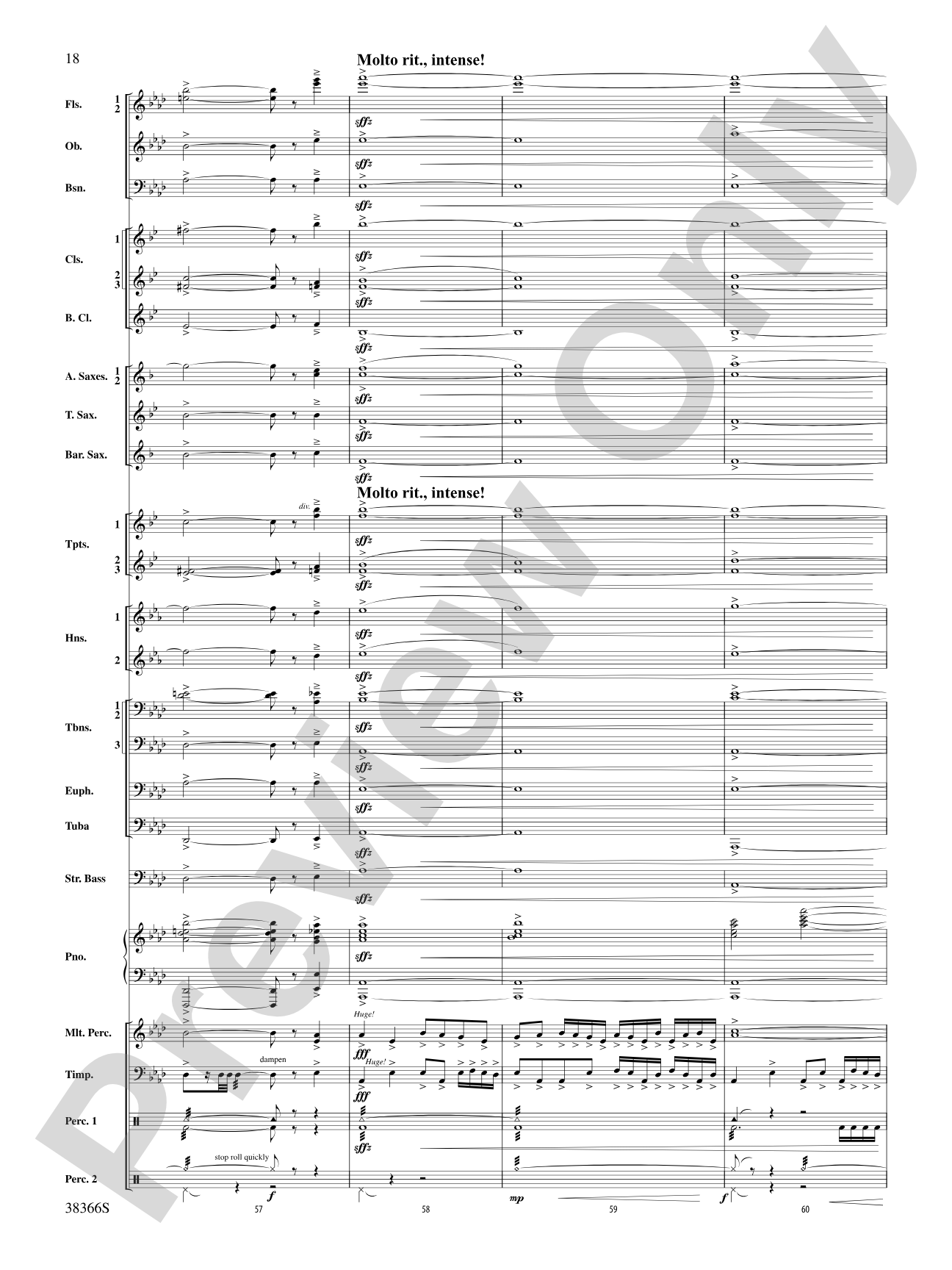 October Farewell: Concert Band Conductor Score & Parts